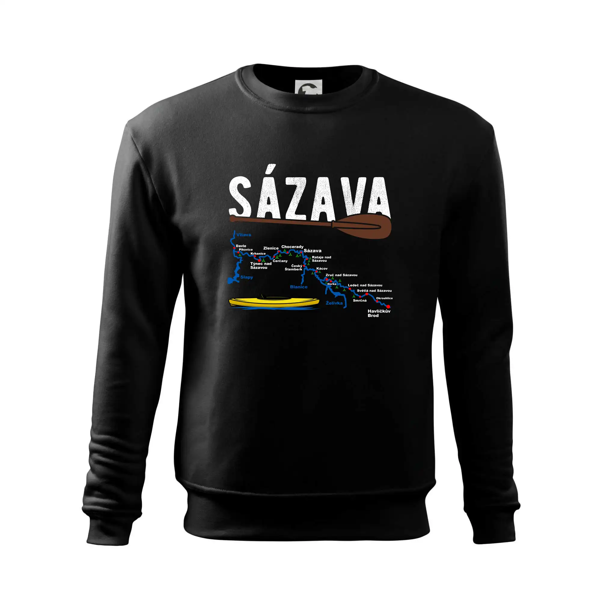 Mapa řeky Sázavy