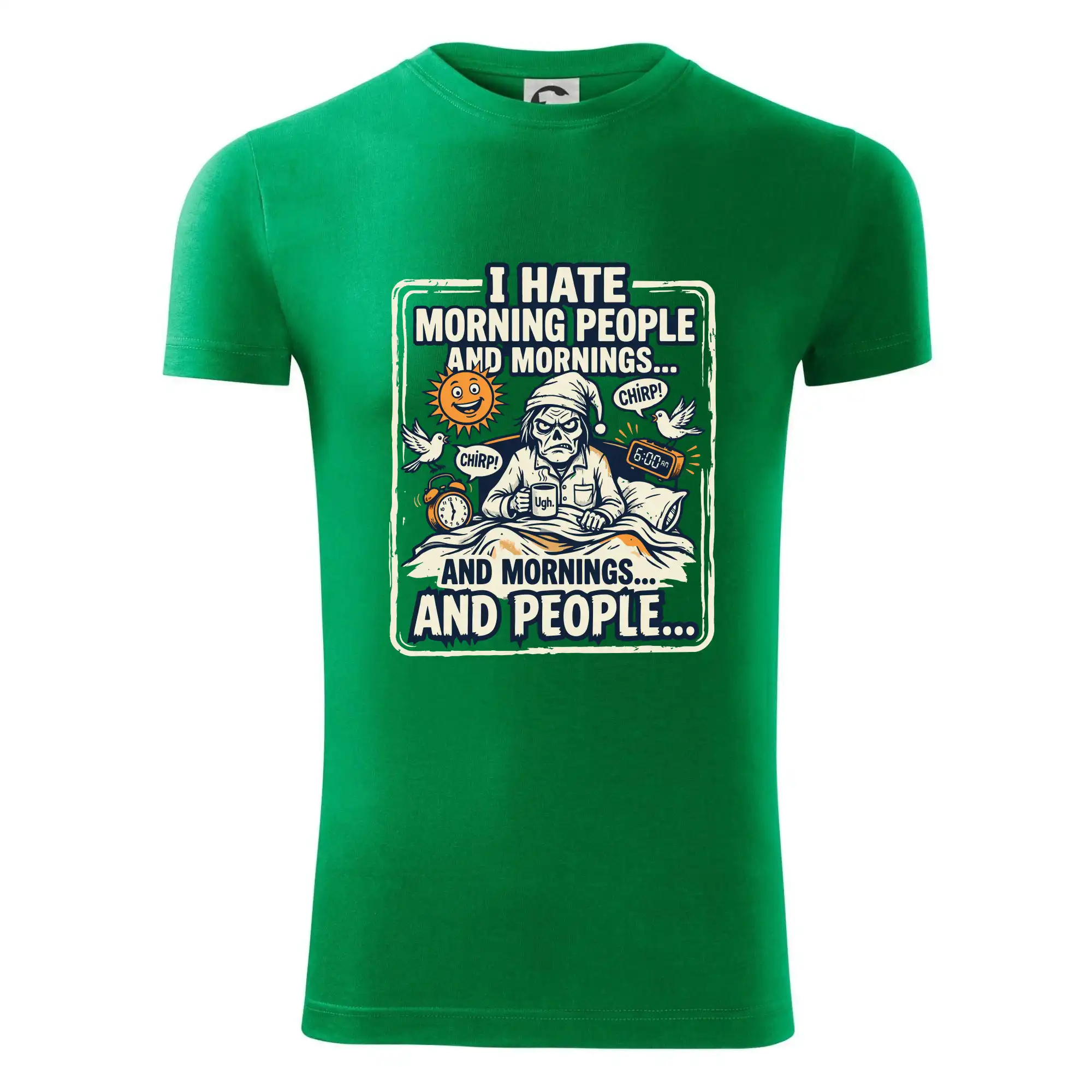 i hate morning people and mornings.... and people... - barevný obrázek