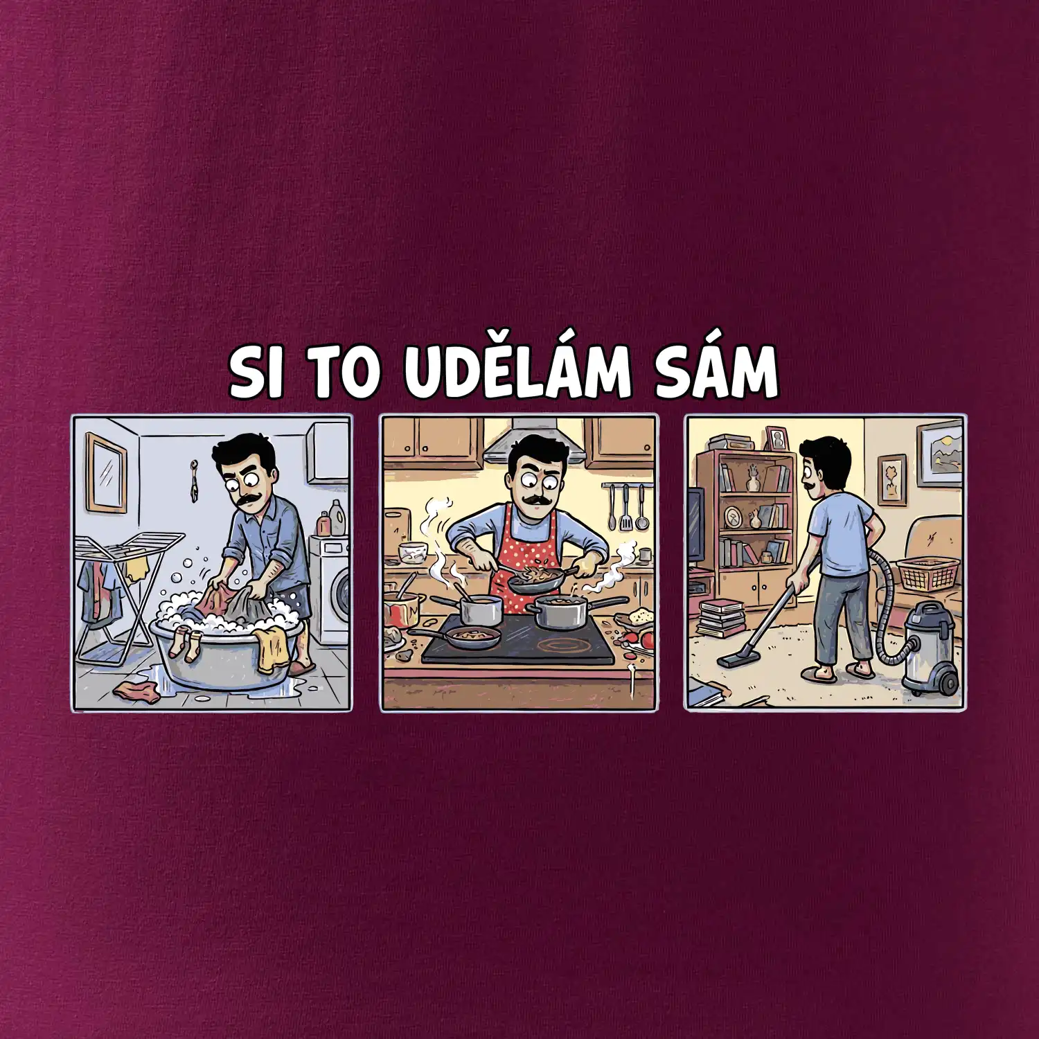 Si to udělám sám - muž s knírkem