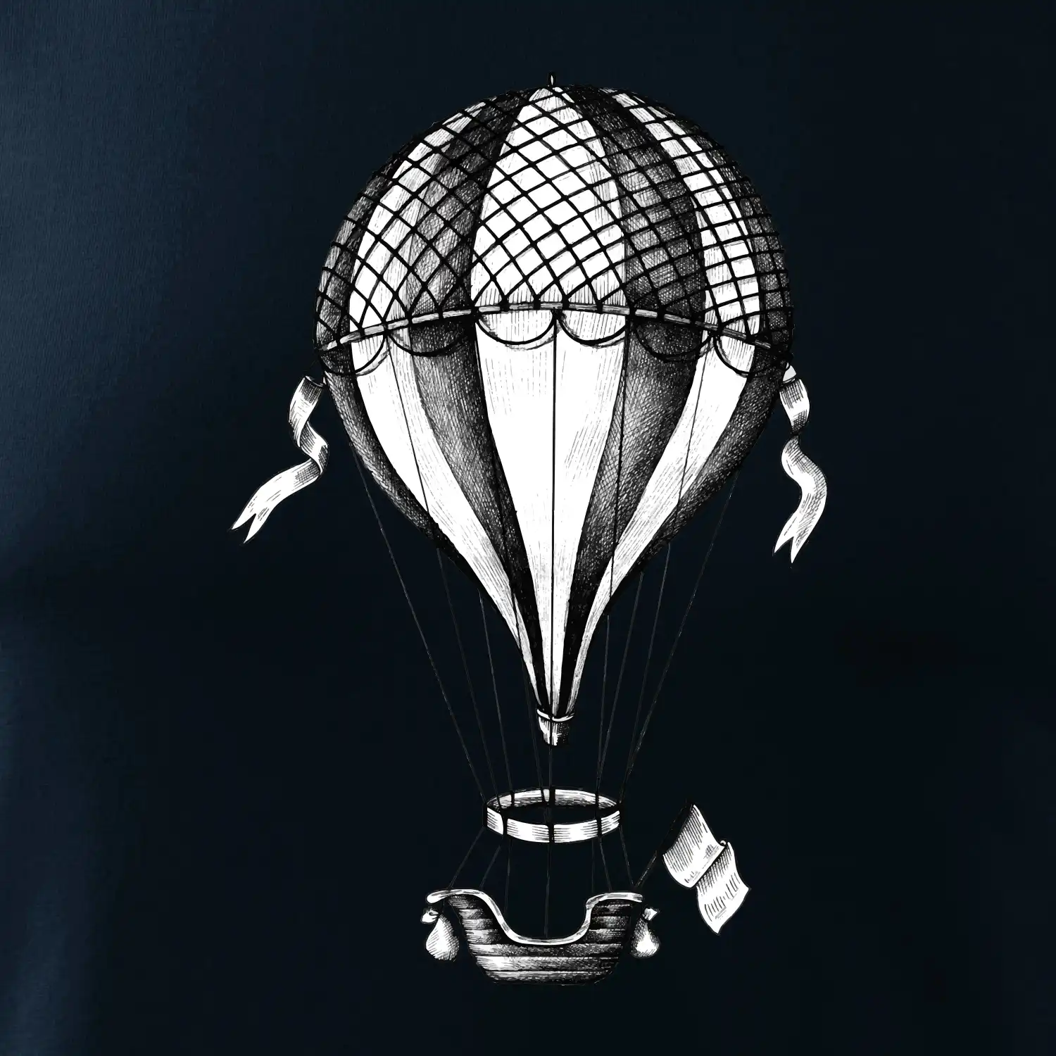 Horkovzdušný balón  kreslený