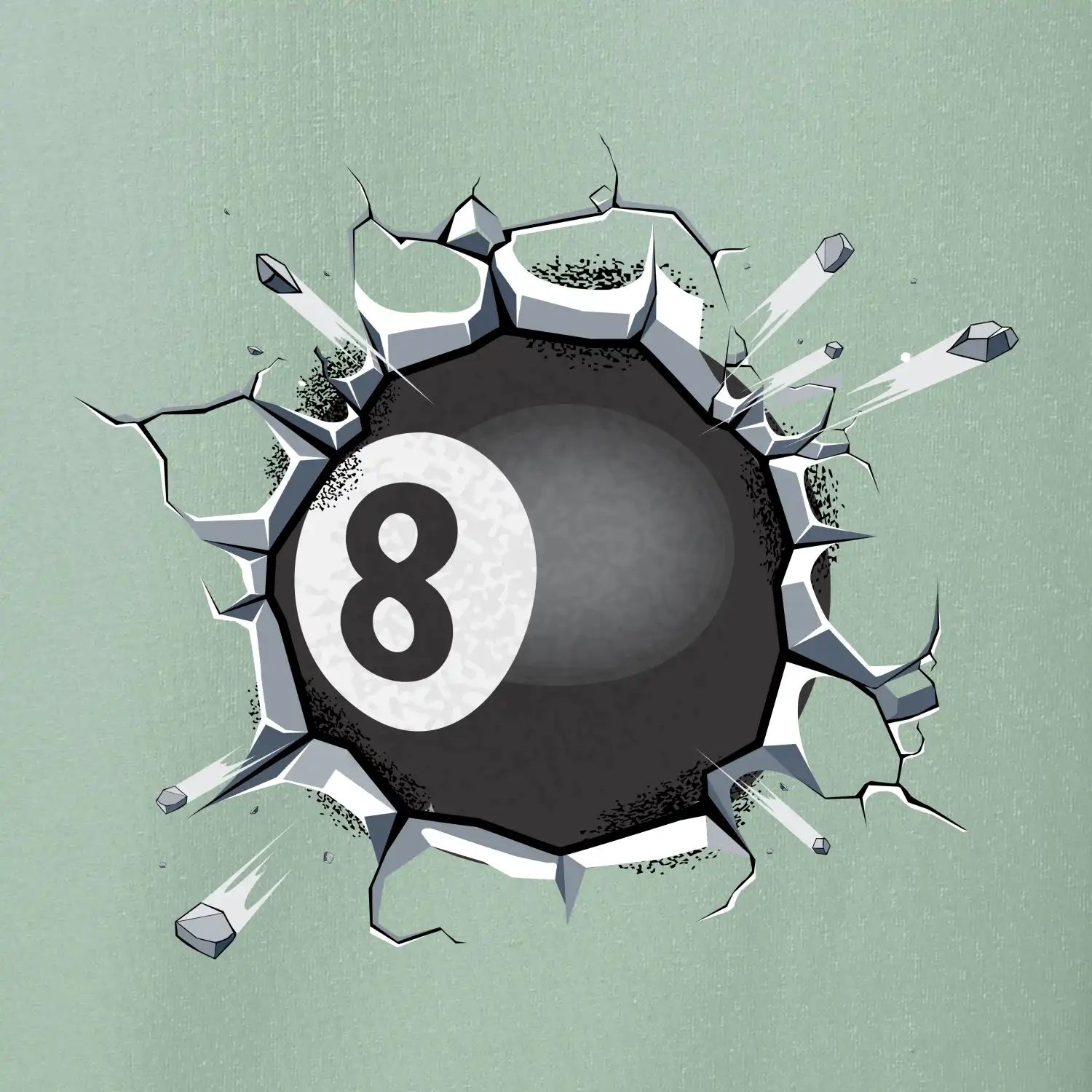 Kulečníková koule v triku