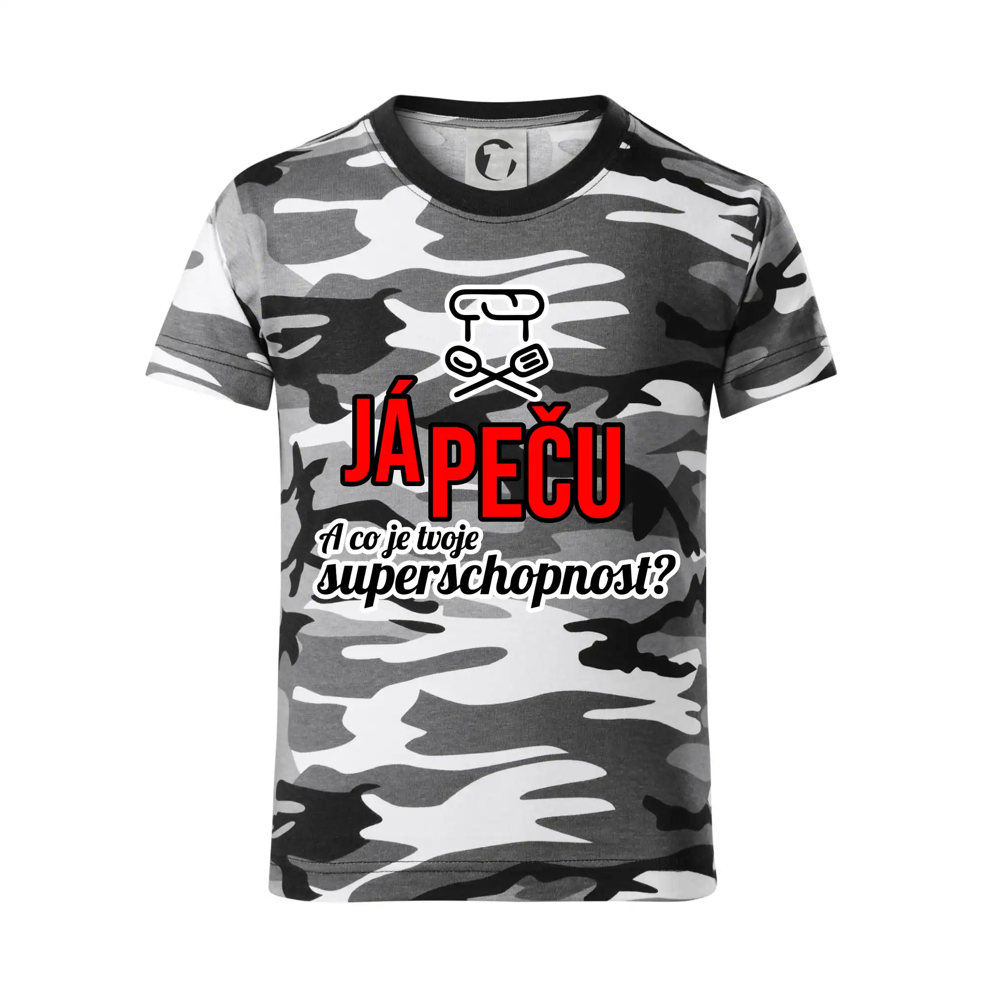 Já peču - tvoje superschopnost? rovný nápis