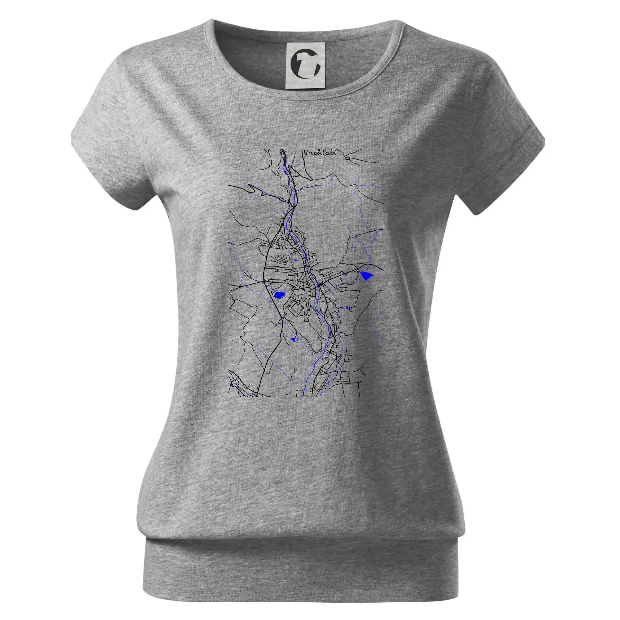 Vrchlabí - Mapa s vodními toky