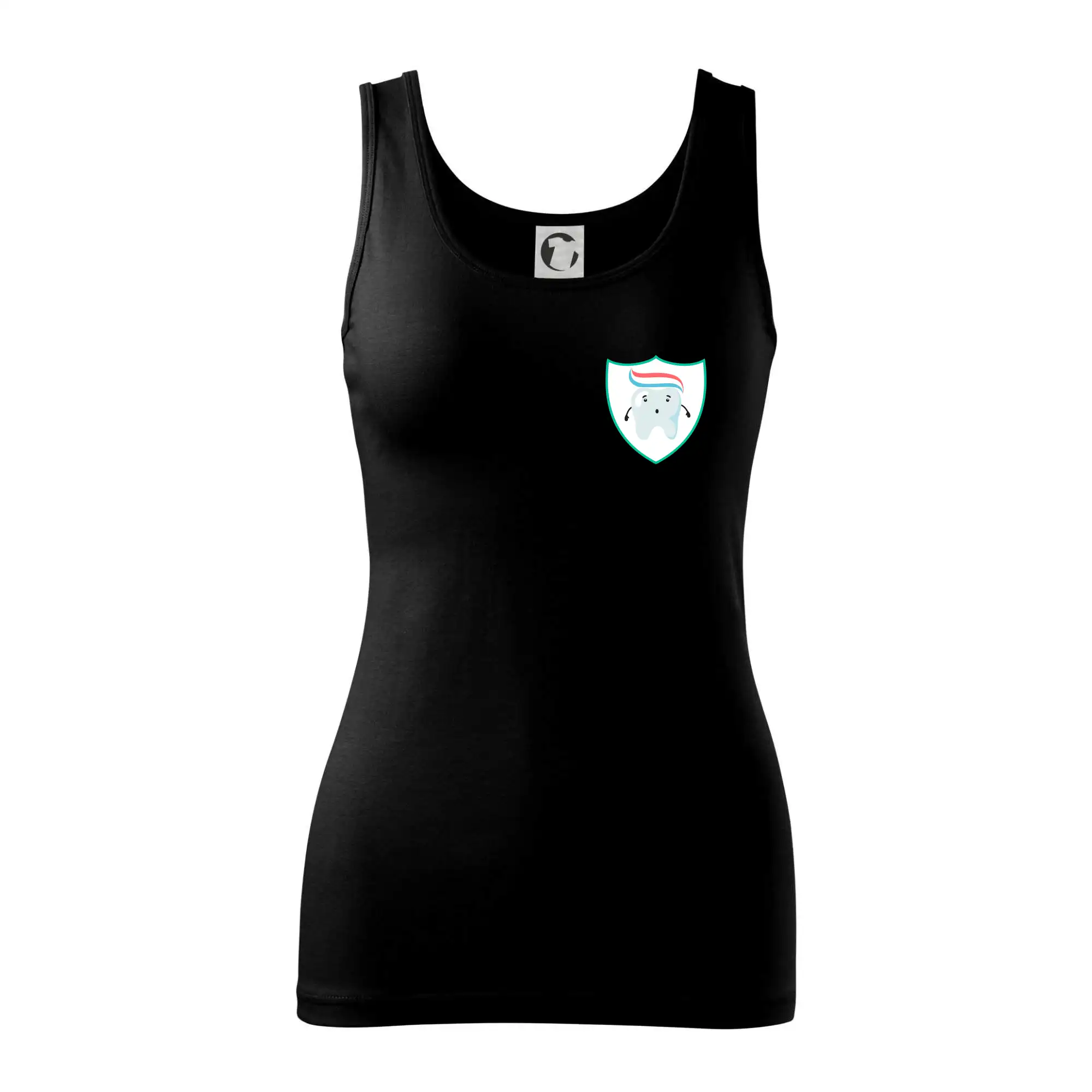 Zoubek na prsu - zubní pasta