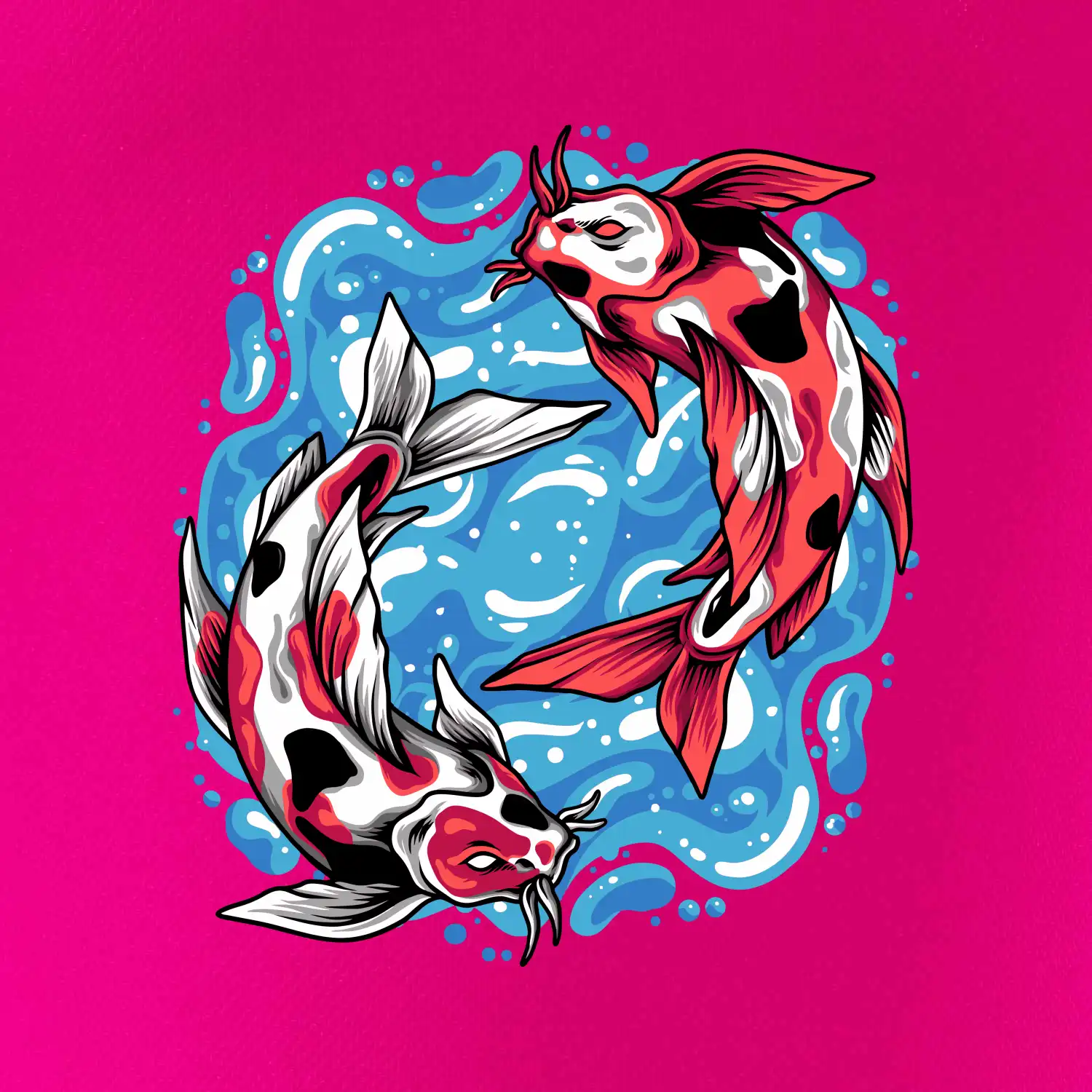 Yin & Yang Koi kapr - červený
