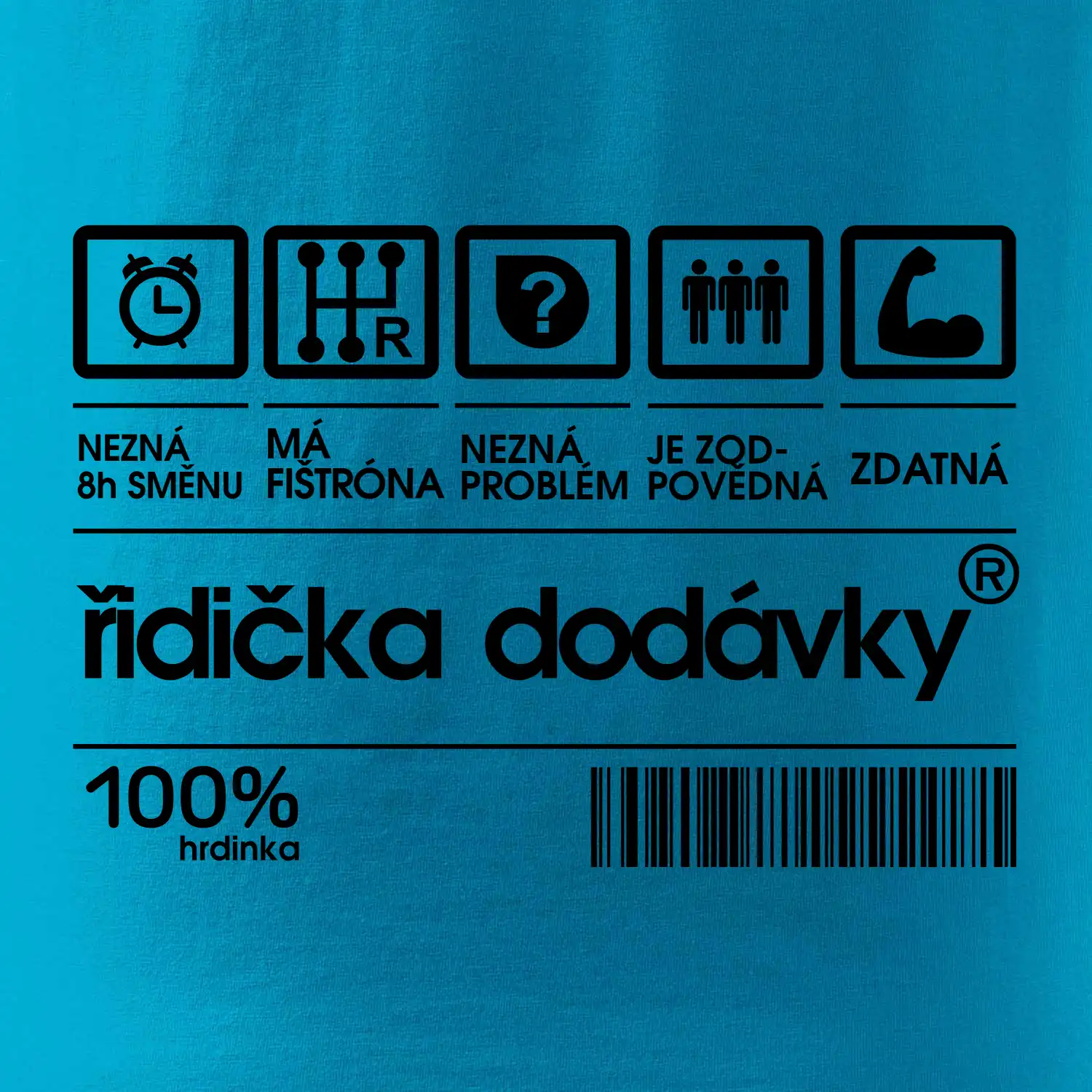 Čárový kód - řidička dodávky
