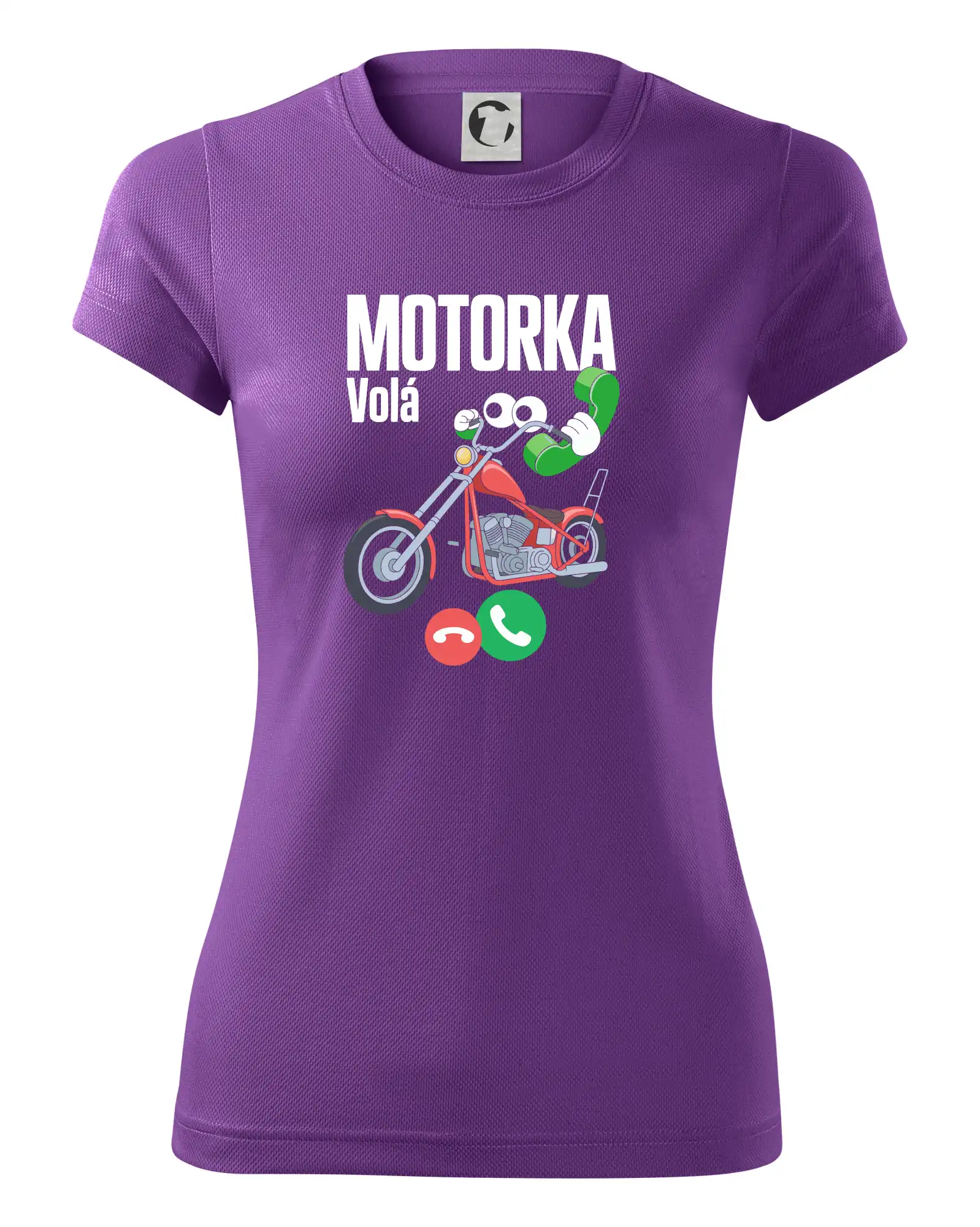 Karikatura motorka chopper volá