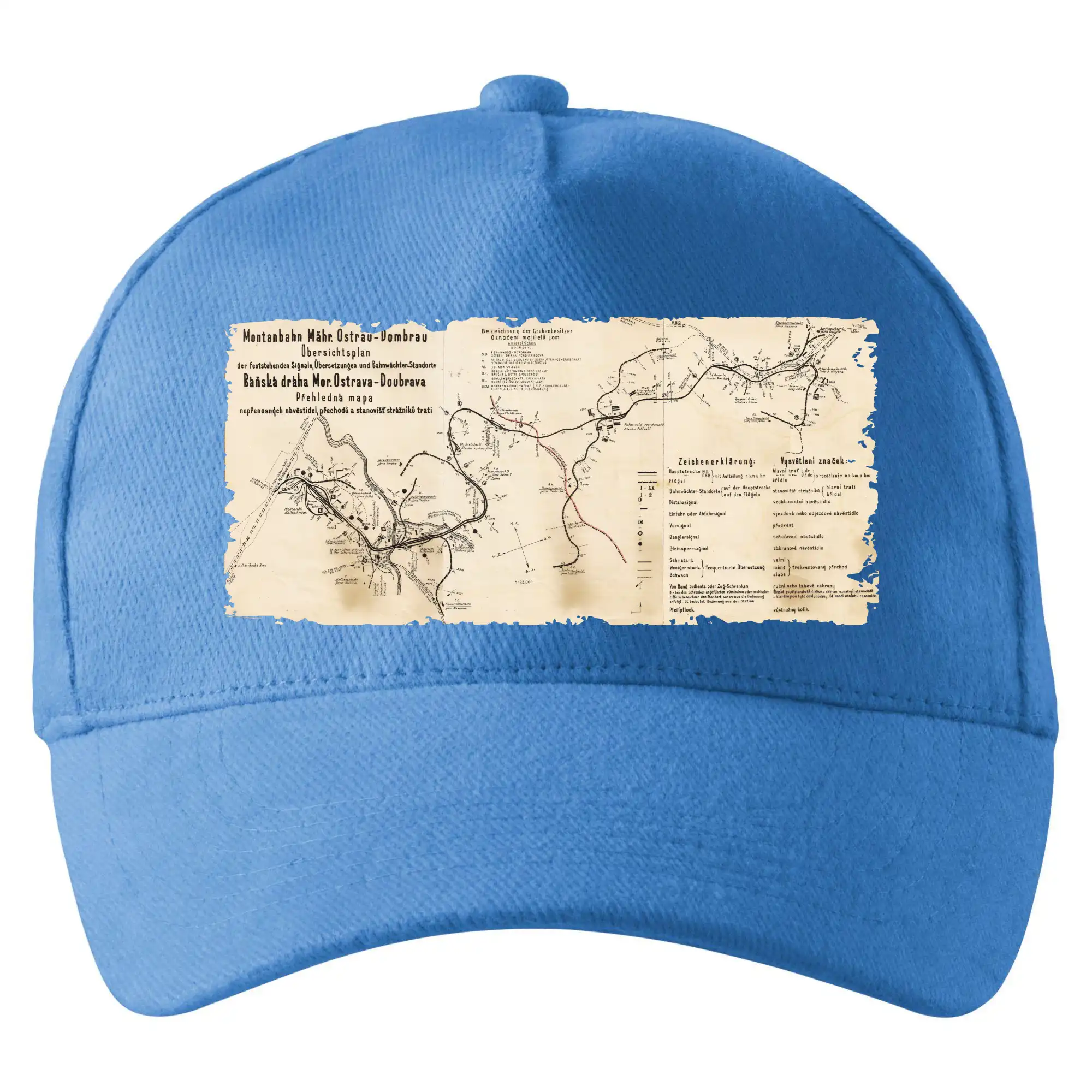Mapa Báňské dráhy z Moravské Ostravy do Doubravy