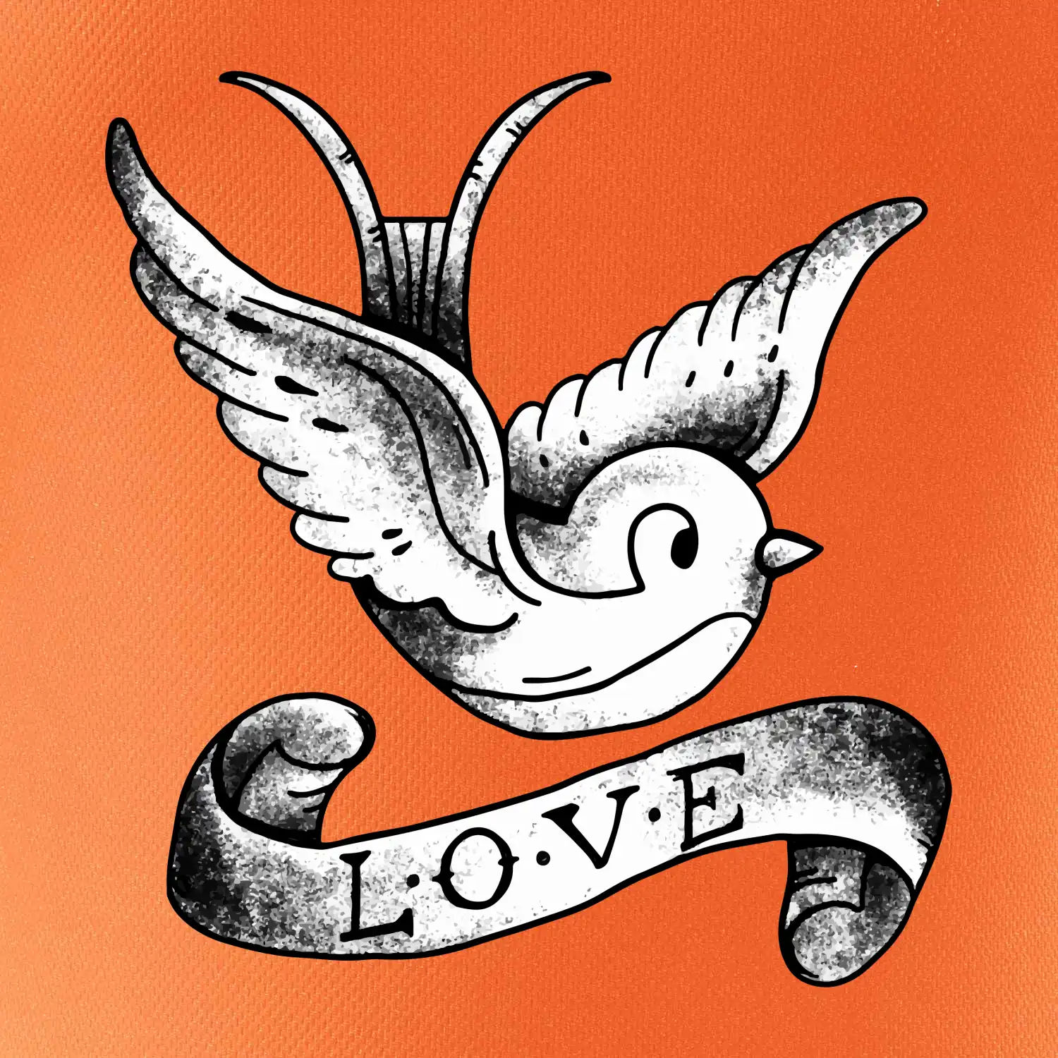 Love holubice - kreslená