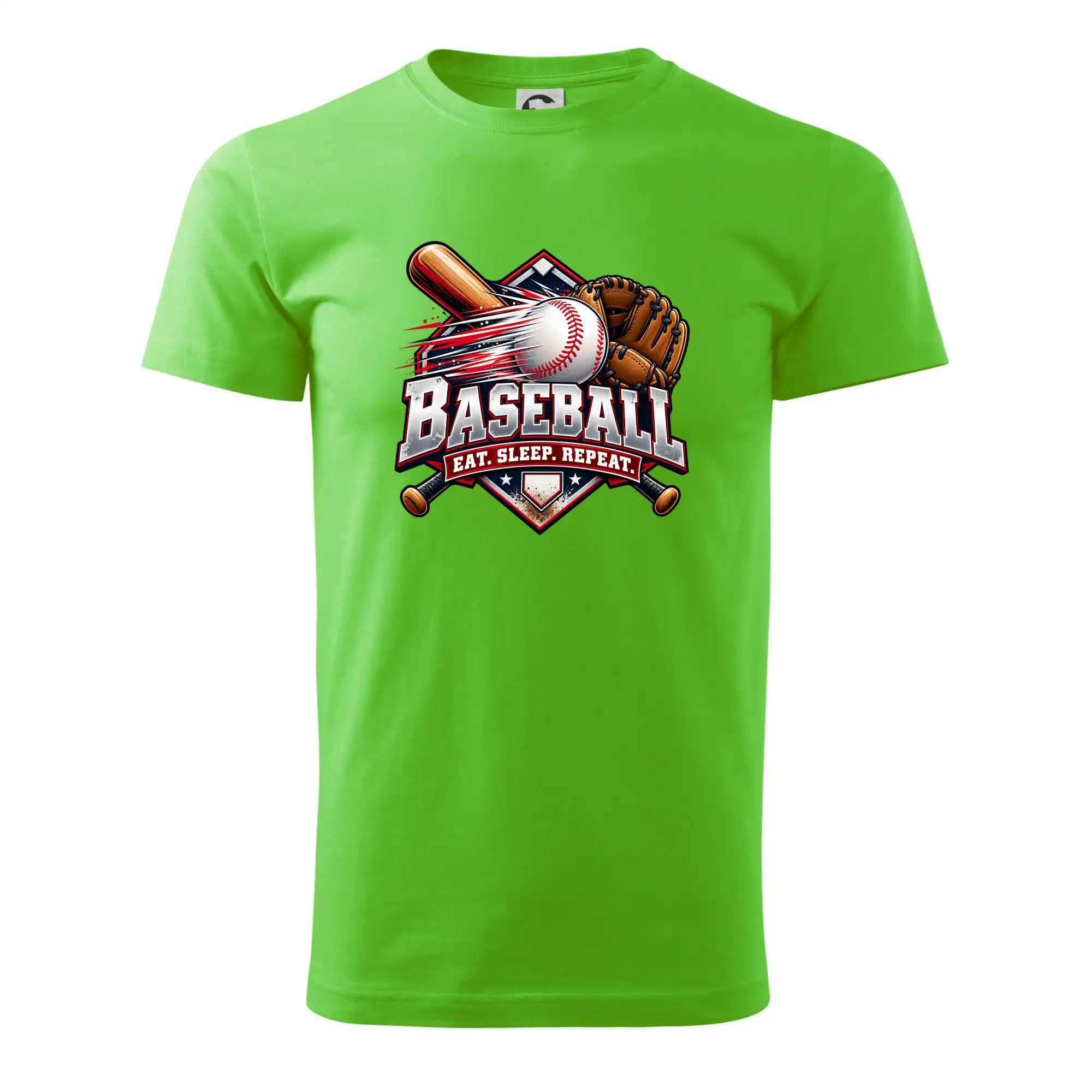Baseballová pálka s rukavicí eat sleep repeat
