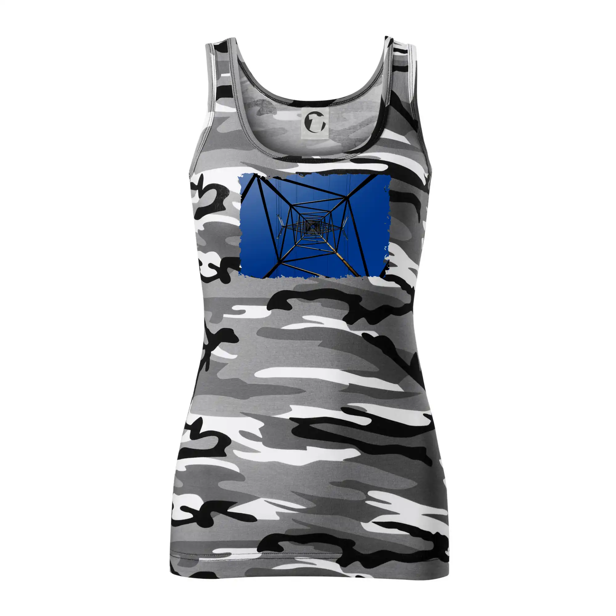 Stožár vysokého napětí zespodu