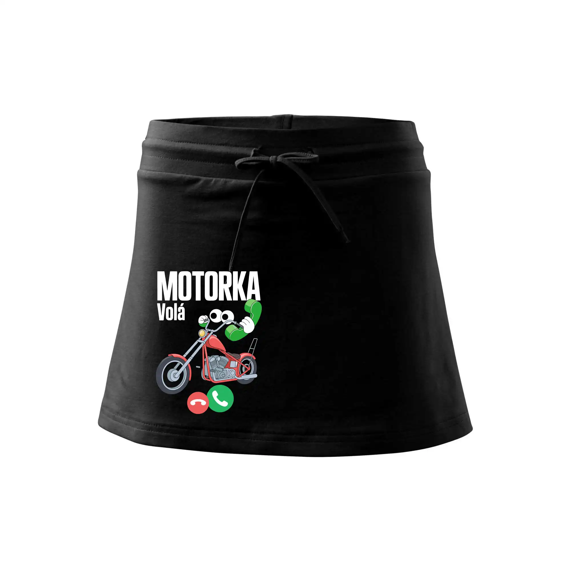 Karikatura motorka chopper volá