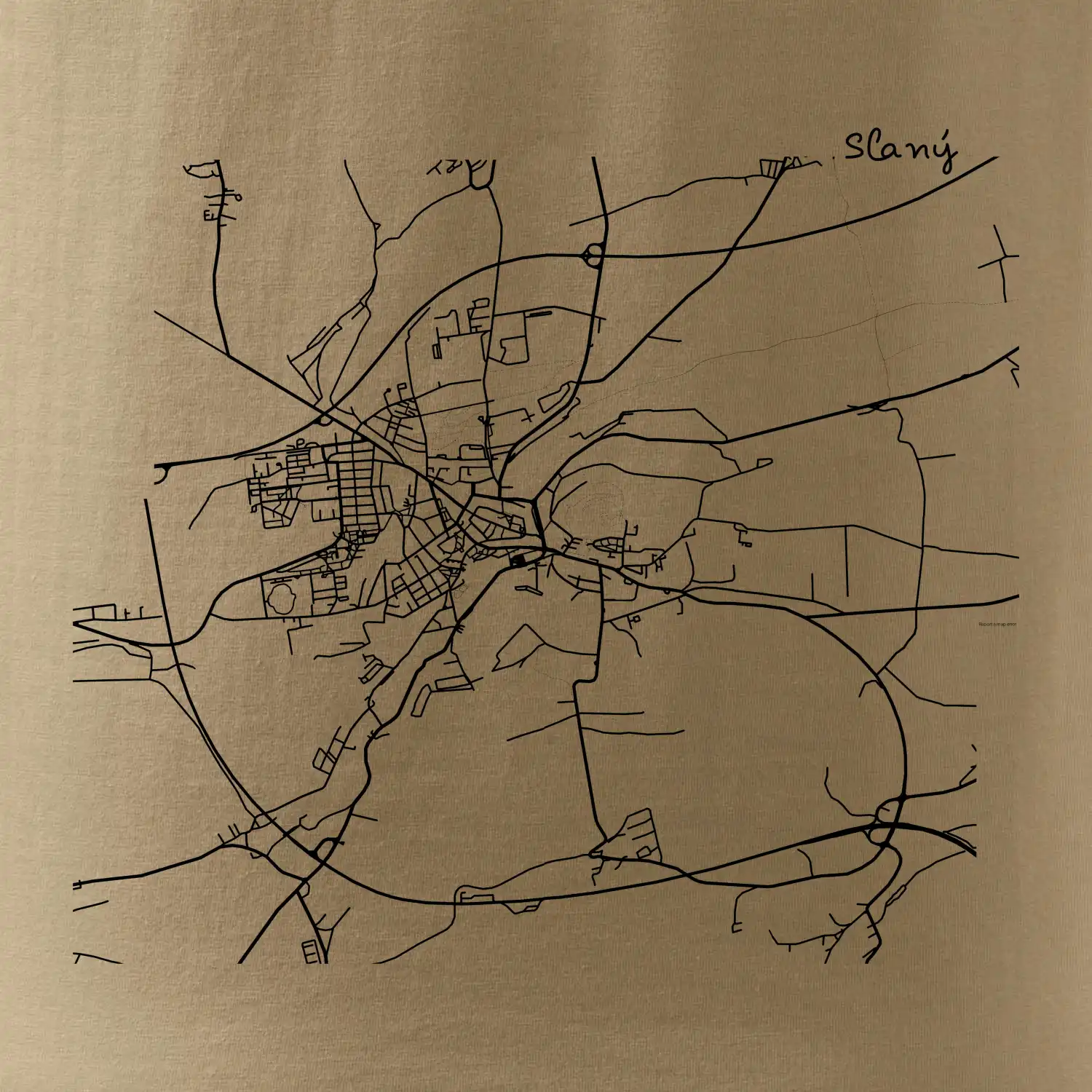 Černobílá mapa Cerhovice 267 61