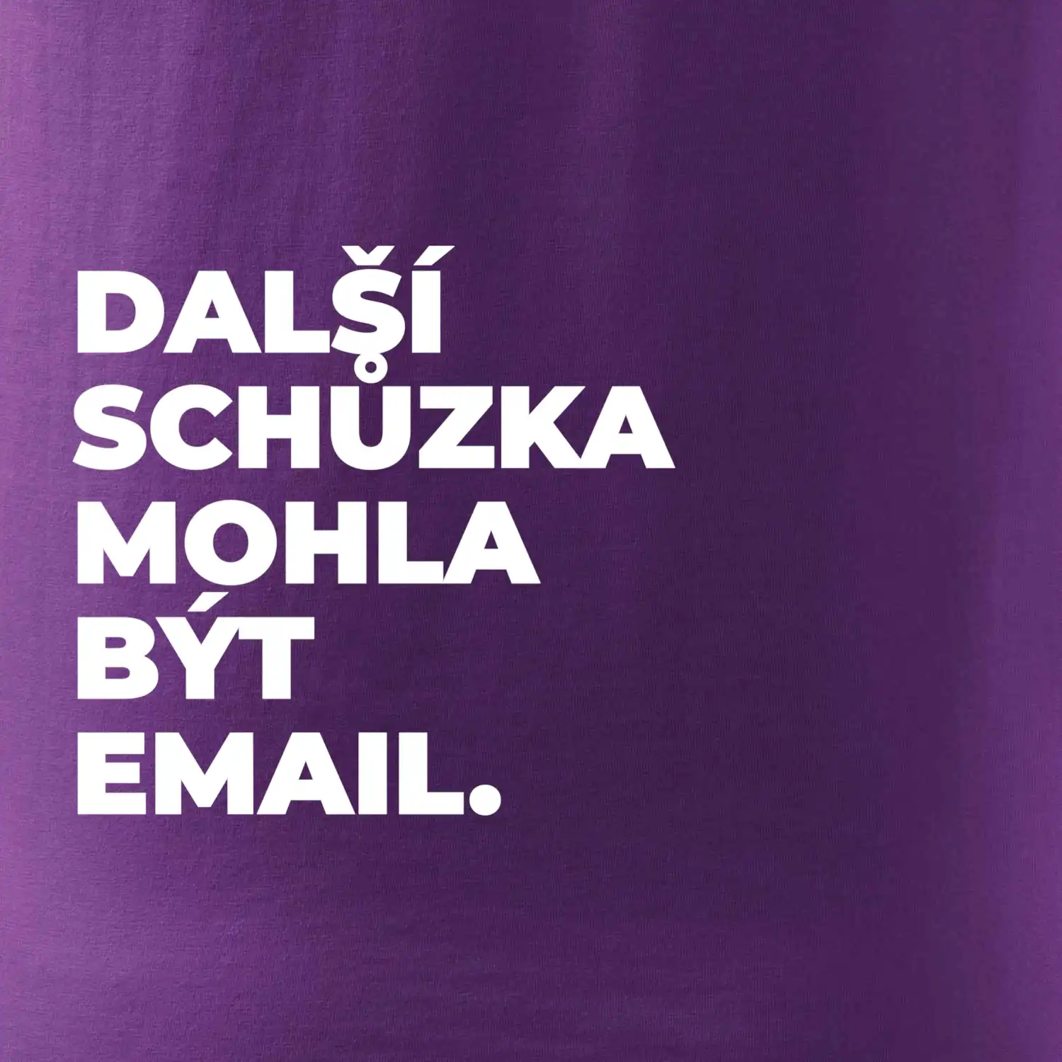 DALŠÍ SCHŮZKA MOHLA BÝT EMAIL.