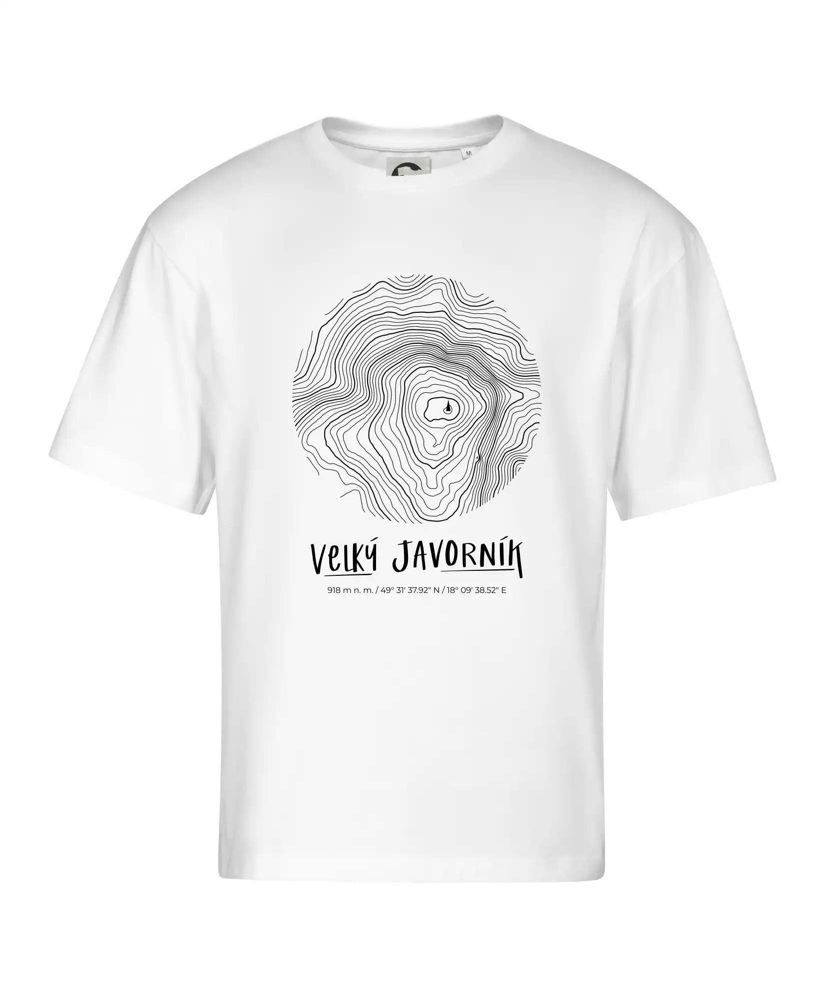 Velký Javorník - vrstevnice v kruhu