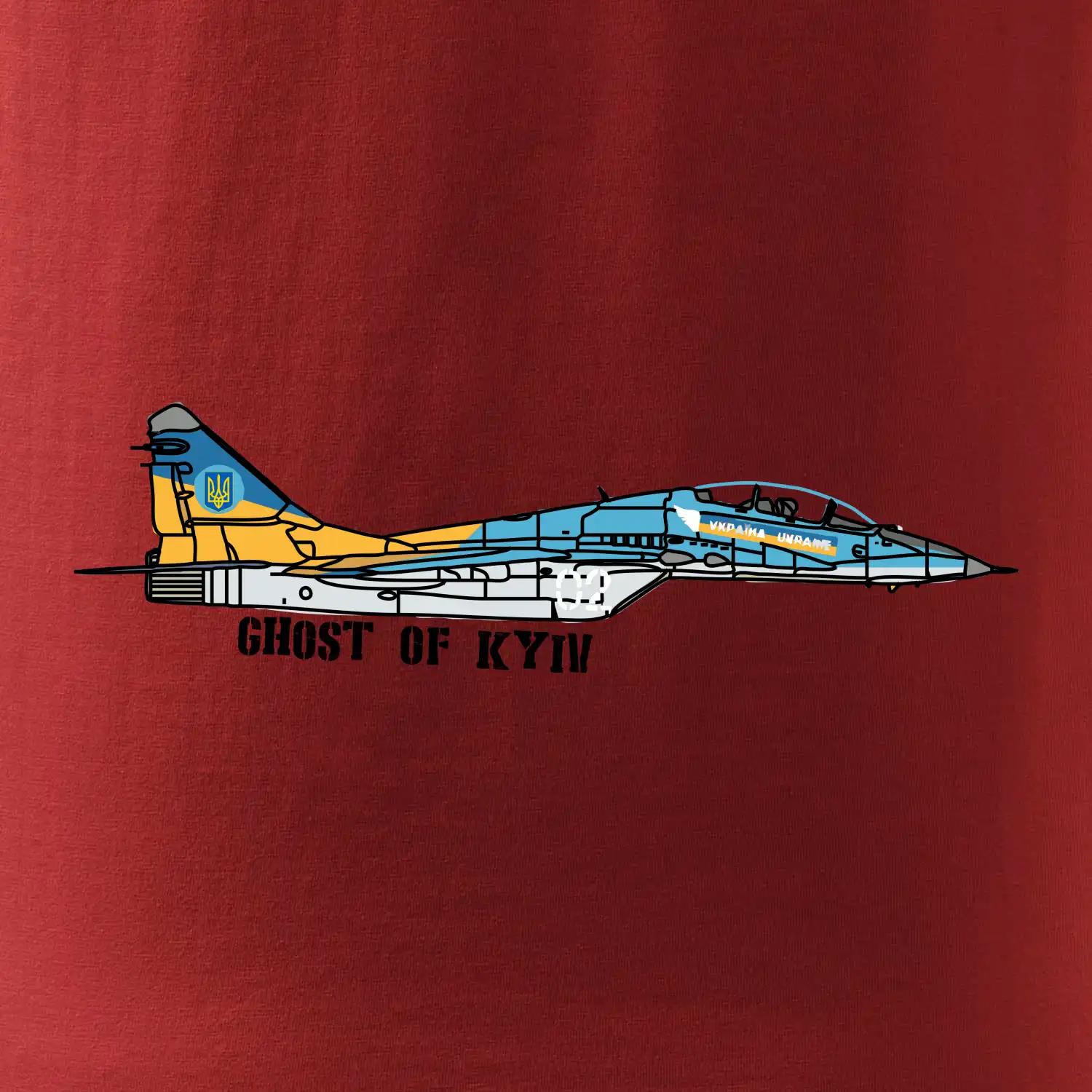 Mig 29 Fulcrum Blue-Yellow - Ghost of Kyiv