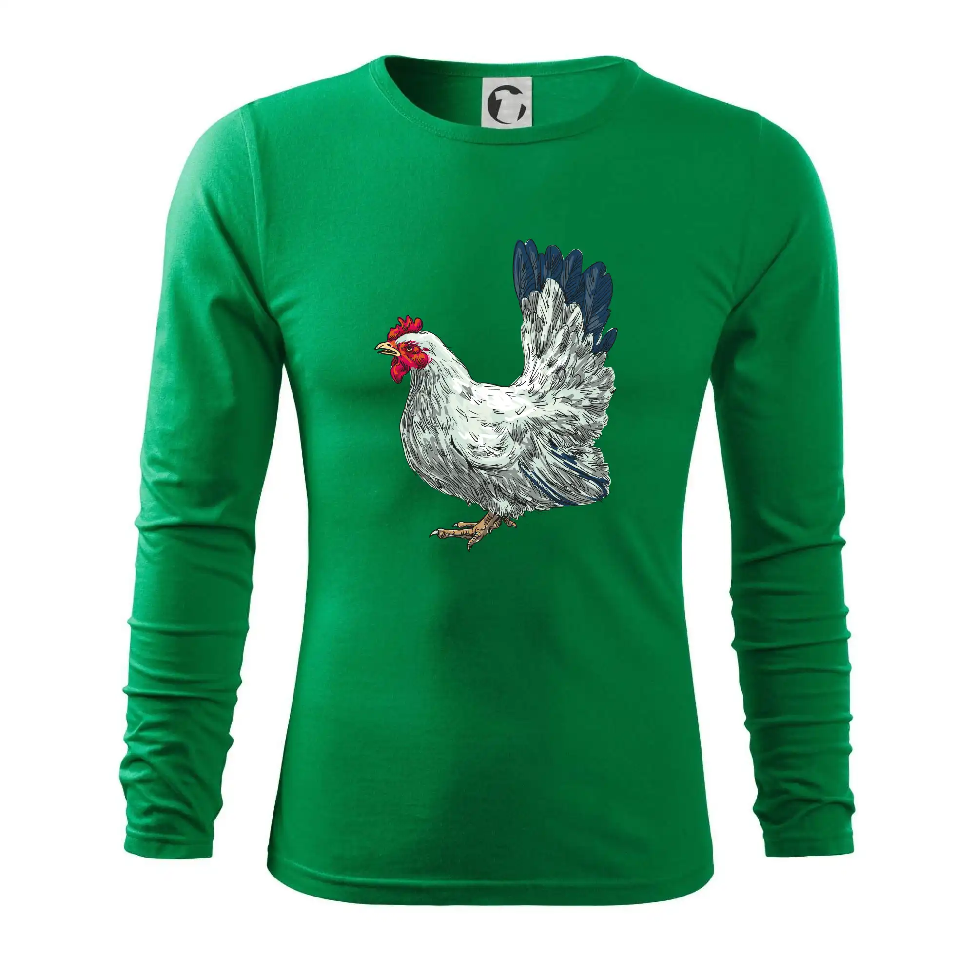 Slepice kreslená bílá