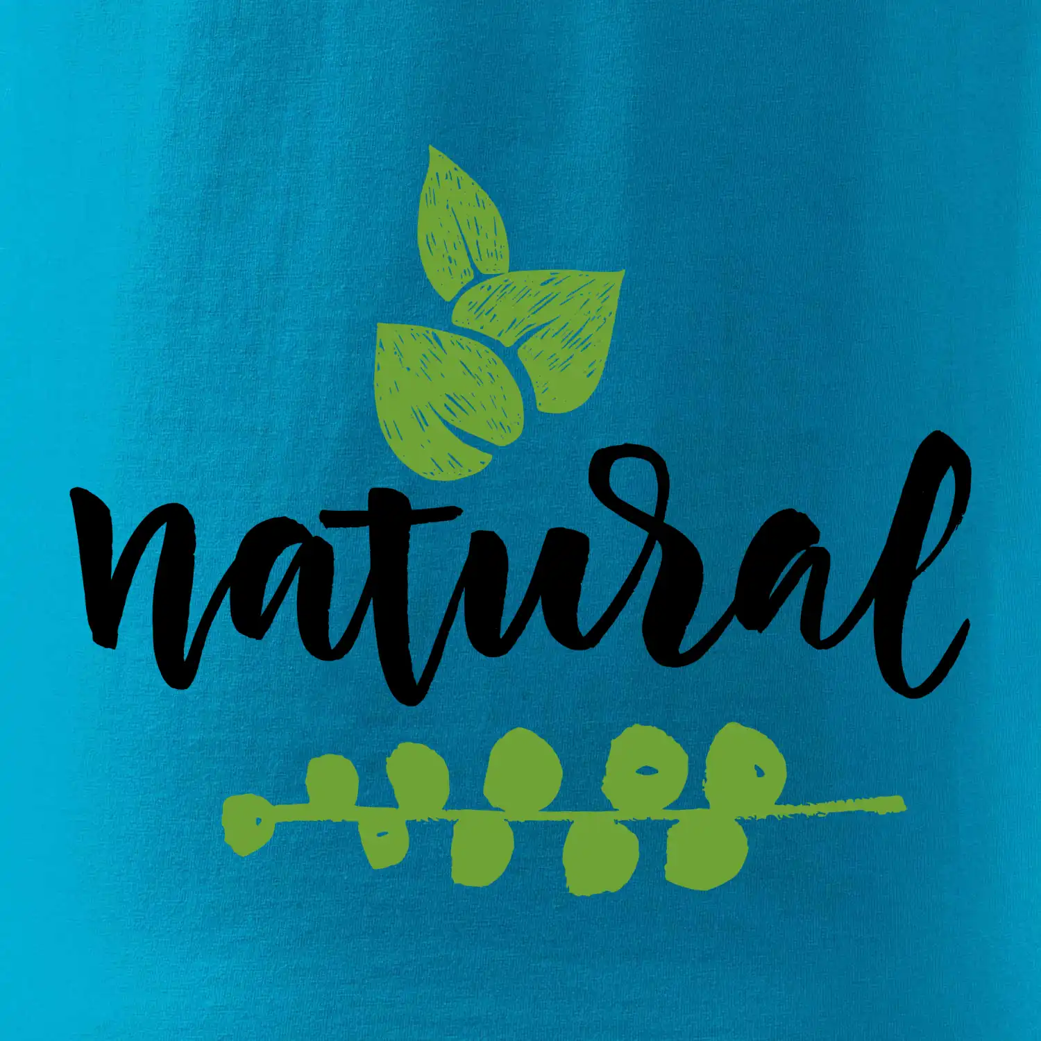 Natural - nápis v listech