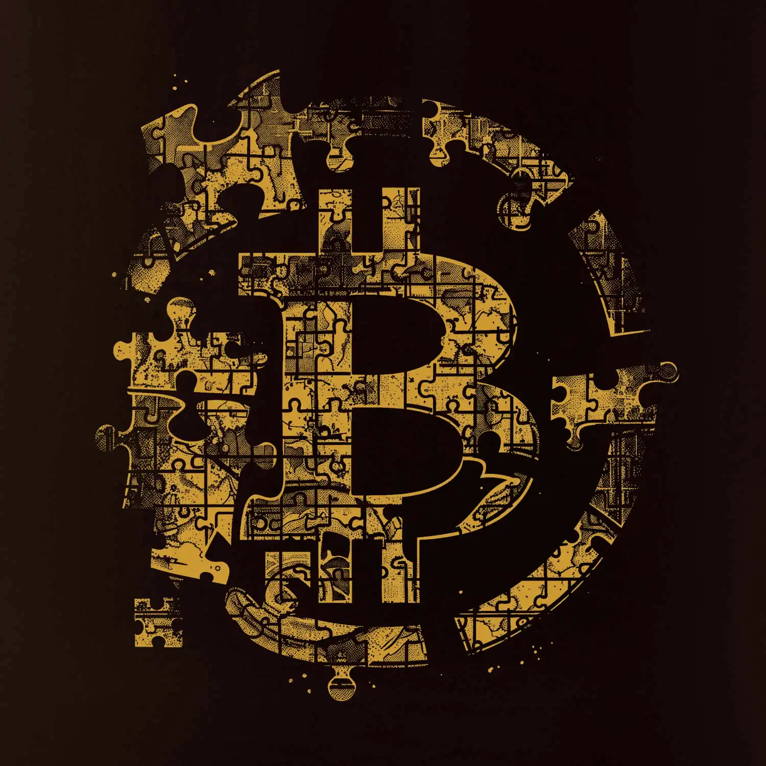 Logo bitcoin puzzle