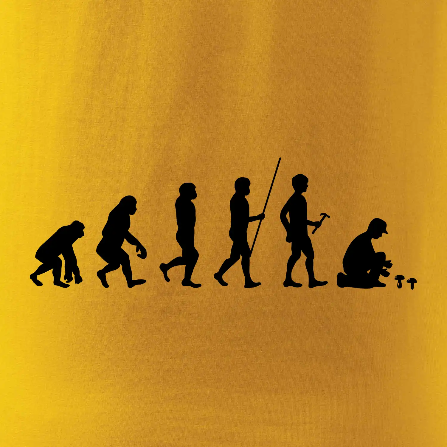 Evoluce houbař muž