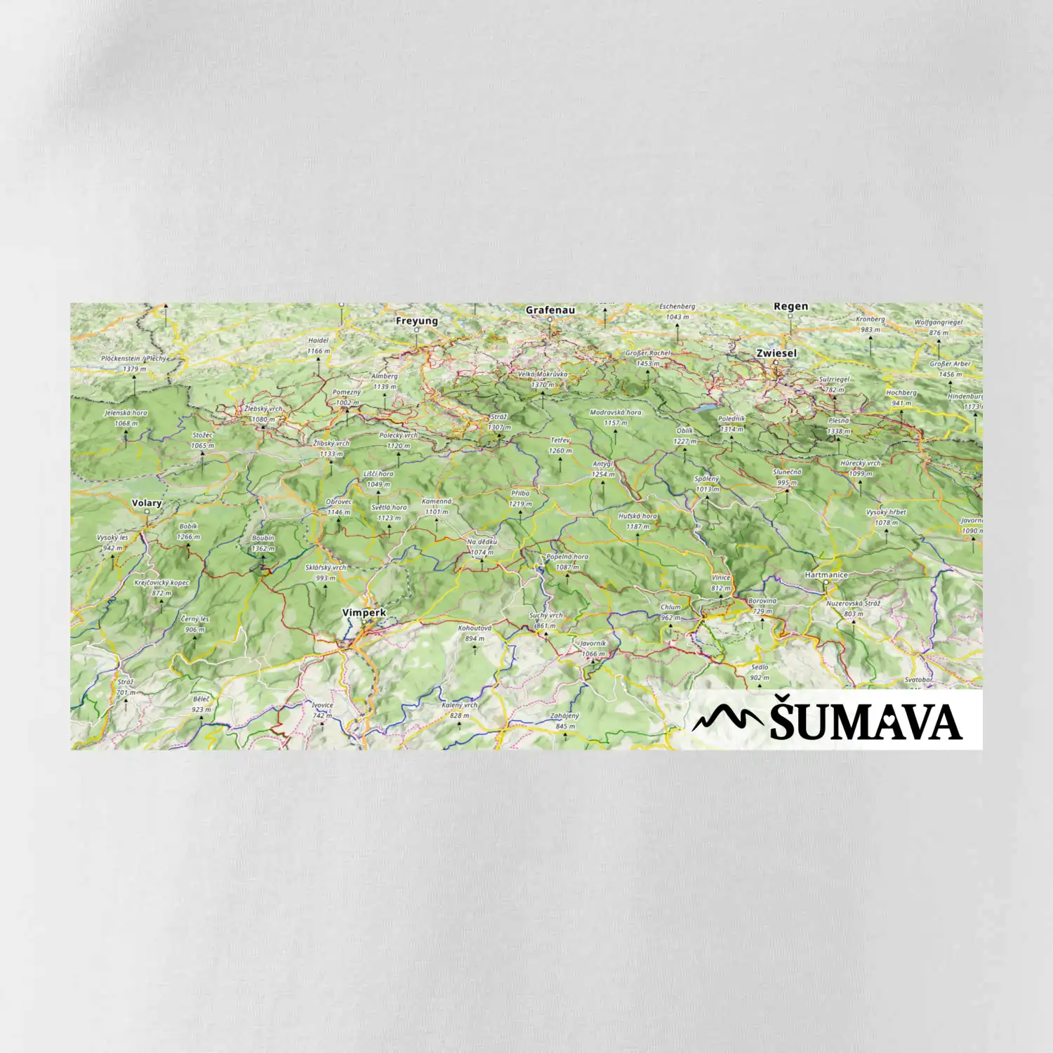 Hrnek - Šumava mapa Hrnek - Šumava mapa