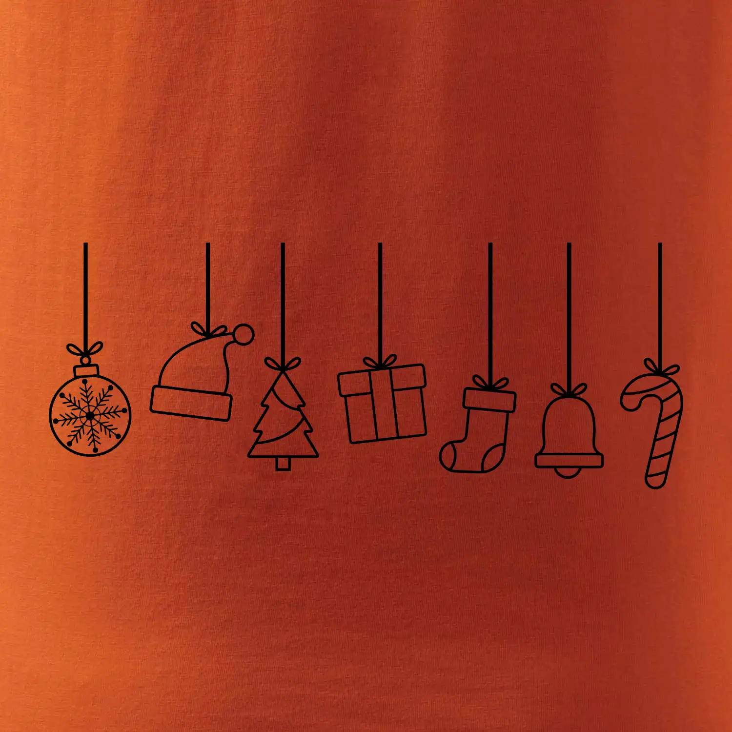 Rodinná vánoční trička  - Vánoční ozdoby na provázku