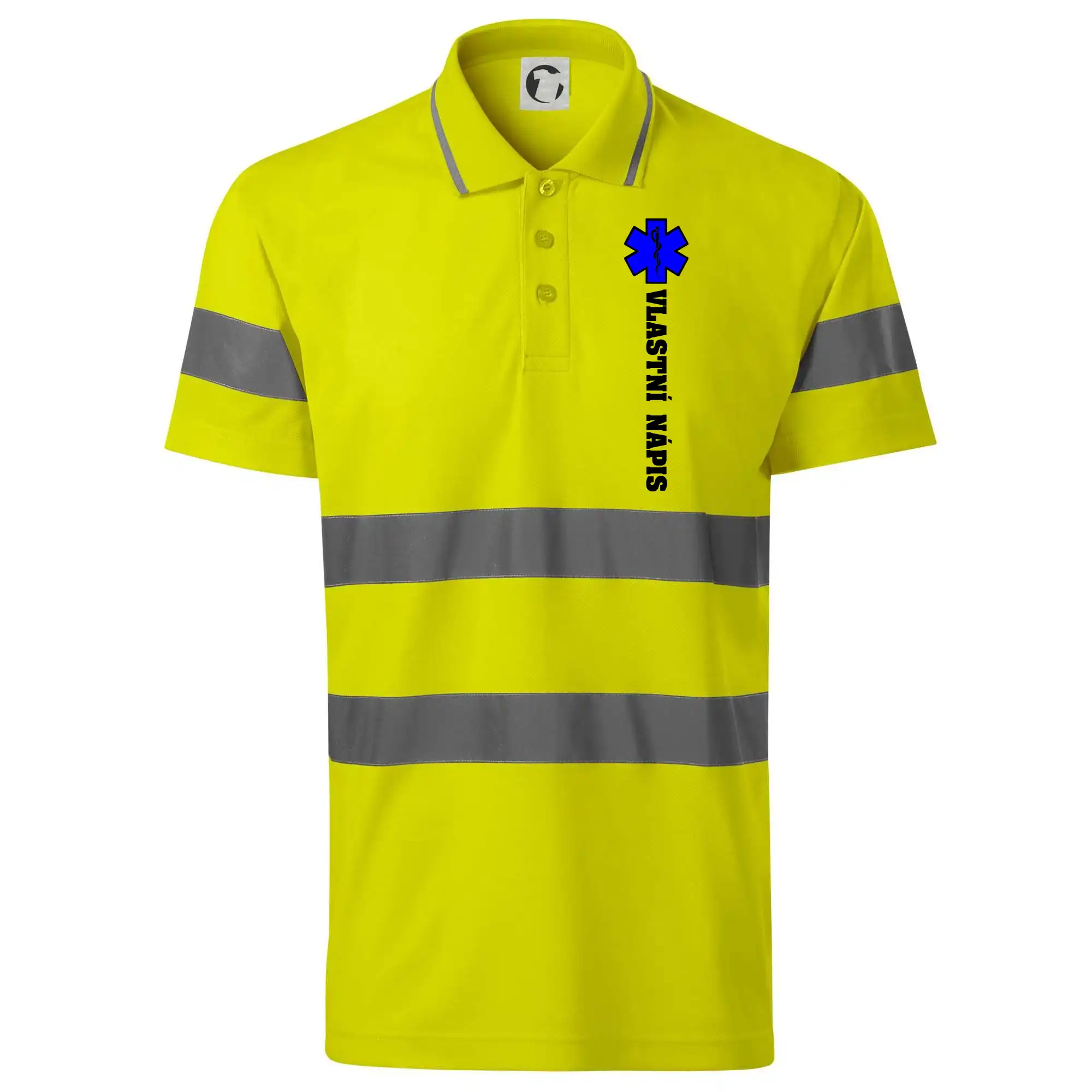 Hvězda života - vlastní nápis vpředu a vzadu