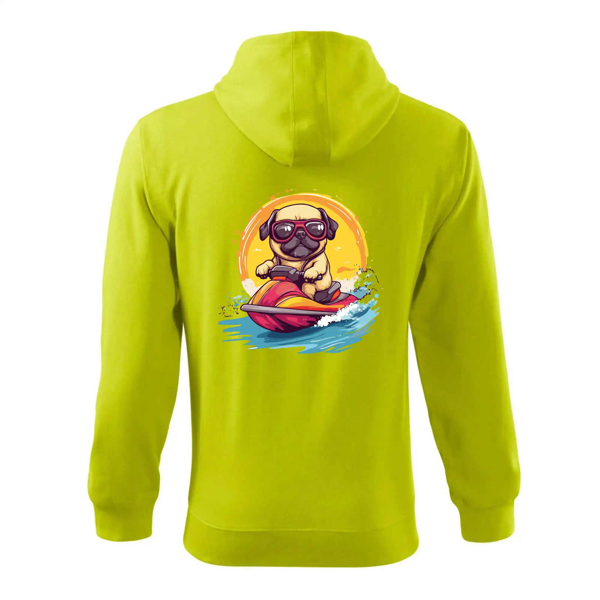 Mops na vodním skútru