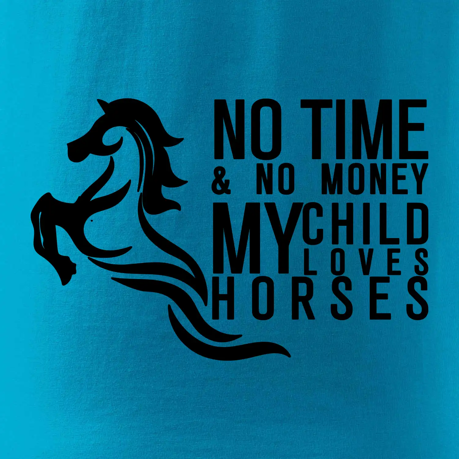 No time no money my child loves horses