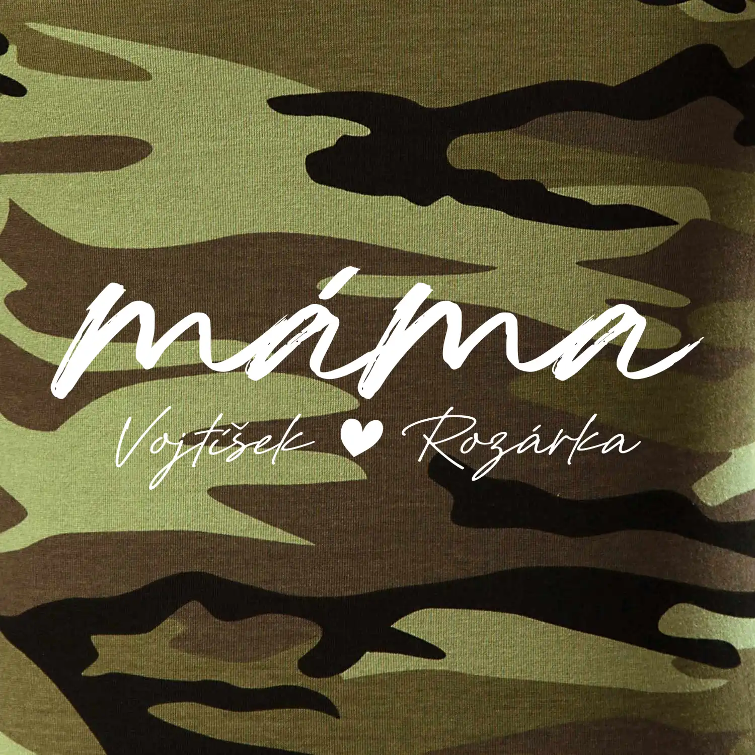 Triko máma psací se jmény dětí