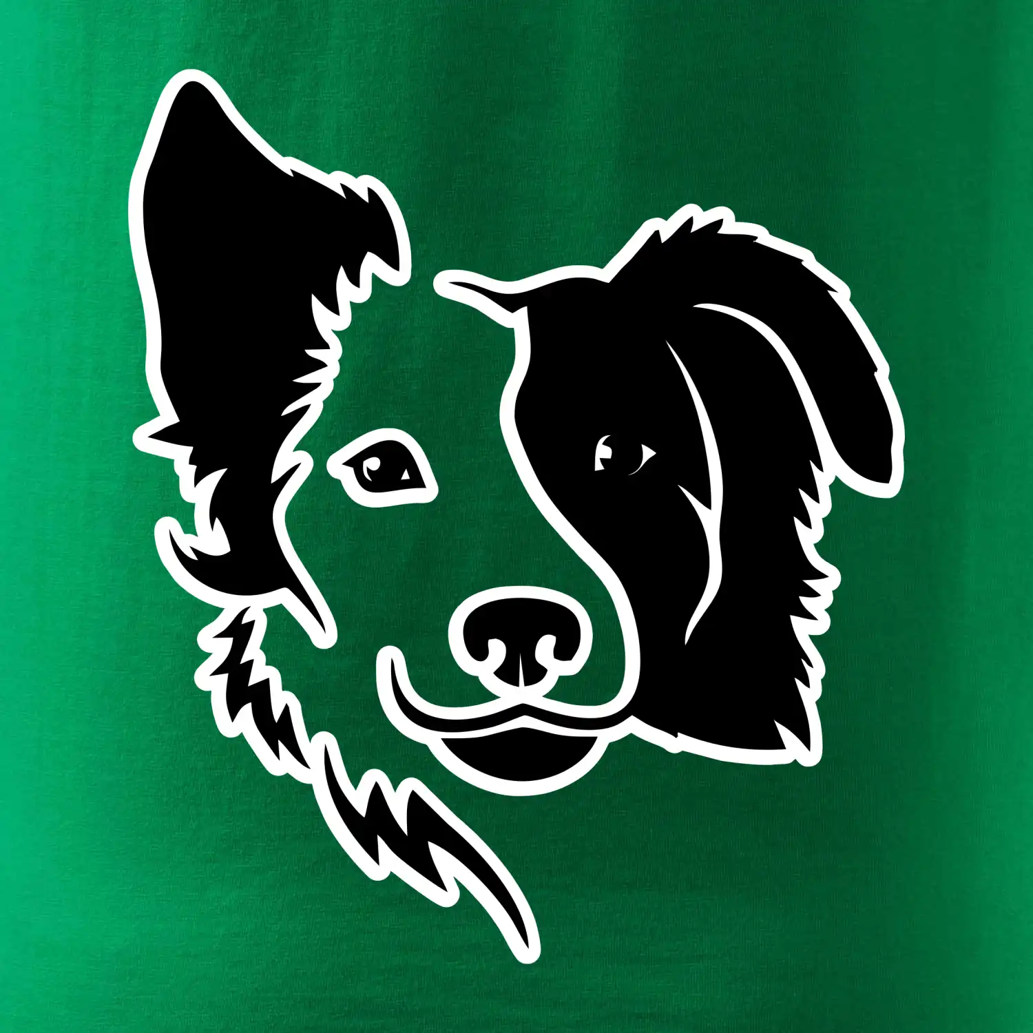 Border kólie obrys hlavy