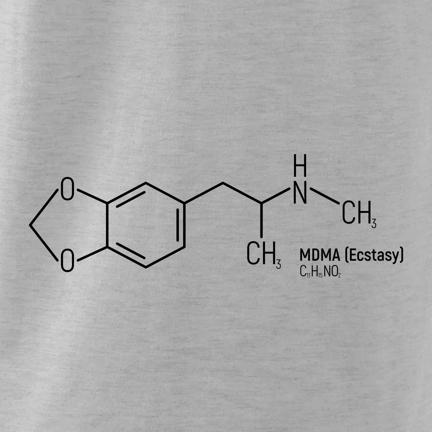 Molekulární struktura MDMA Extáze