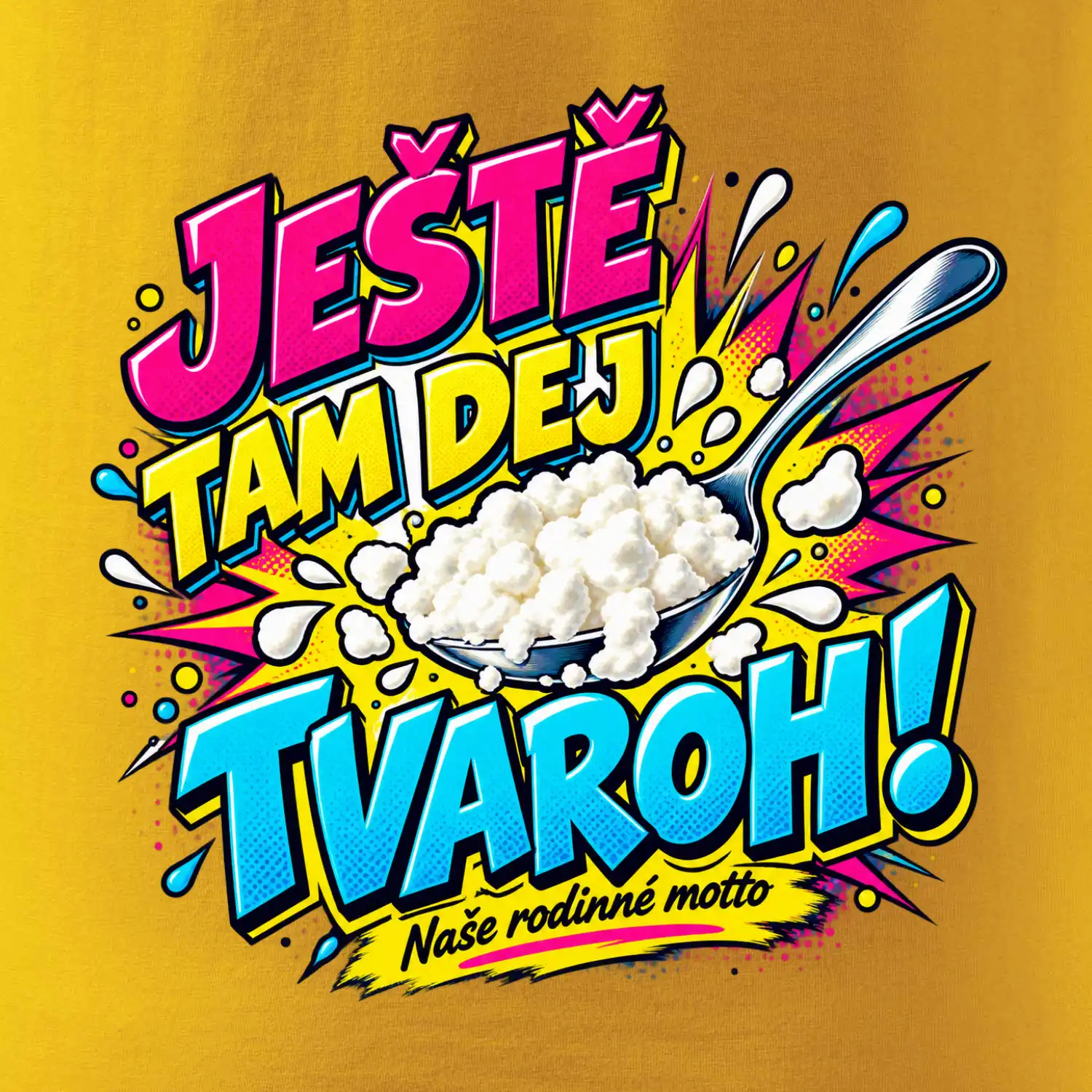 Ještě tam dej tvaroh naše rodinné motto