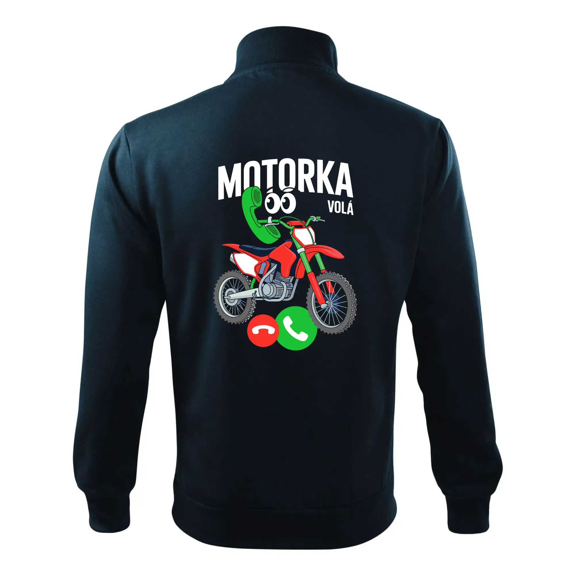 Karikatura motorka cross volá