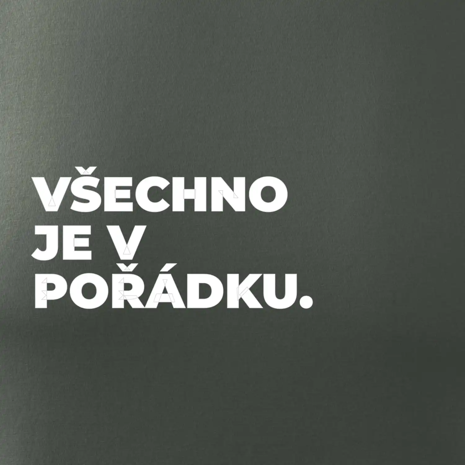 VŠECHNO JE V POŘÁDKU.