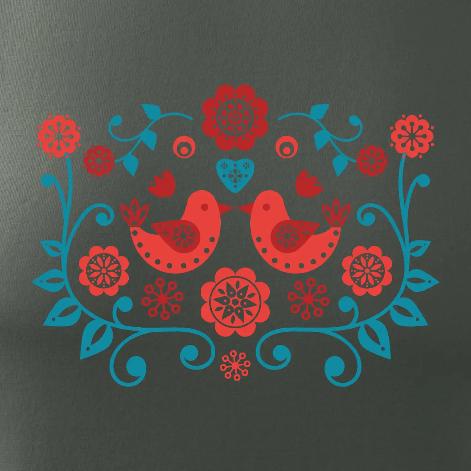 folklor - dva červení ptáčci