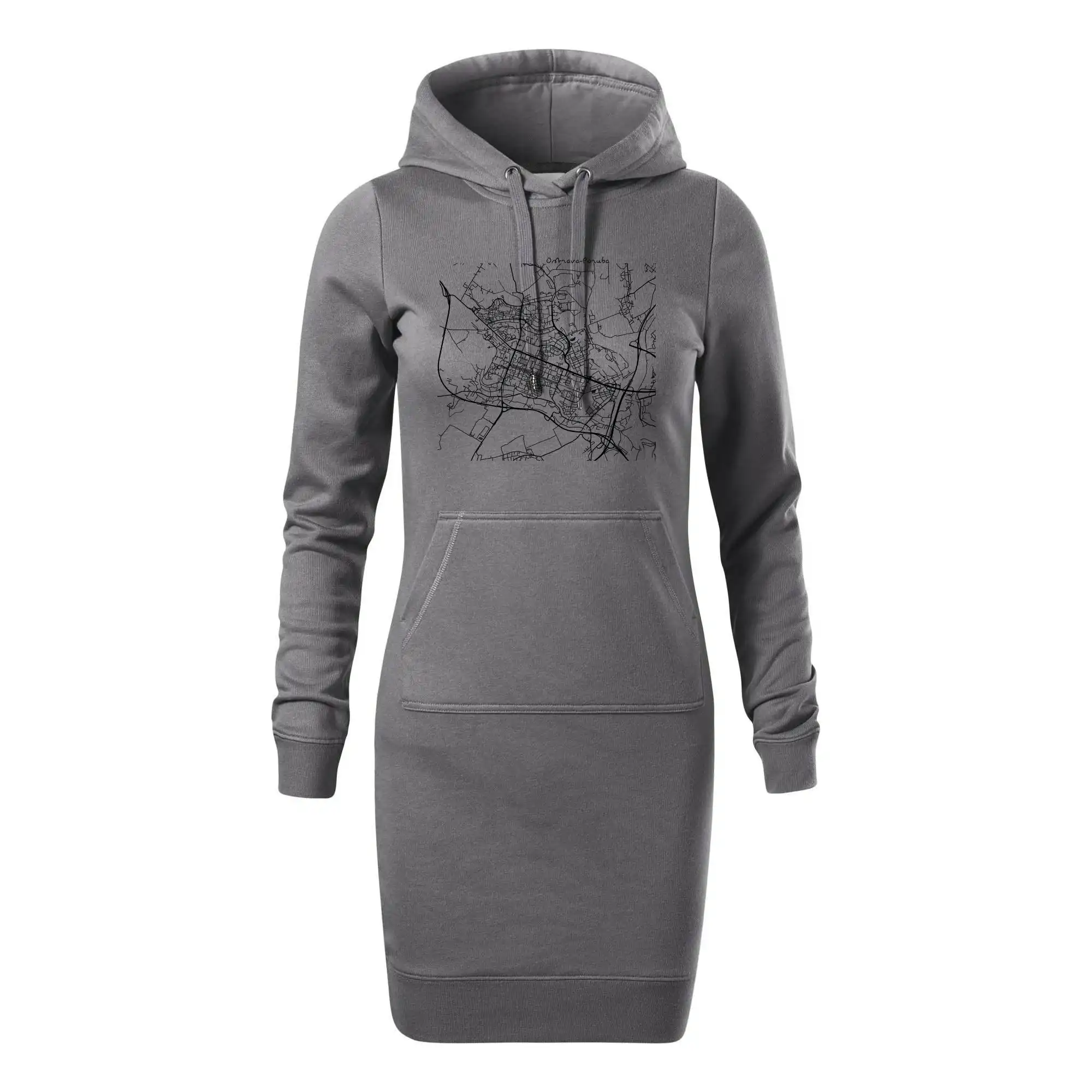 Mapy měst černobílé Ostrava Poruba