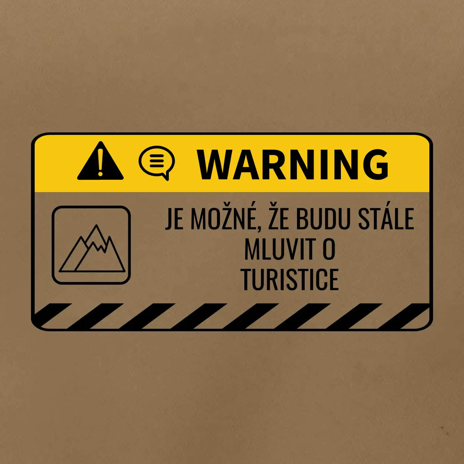 Warning mluvení - turistika