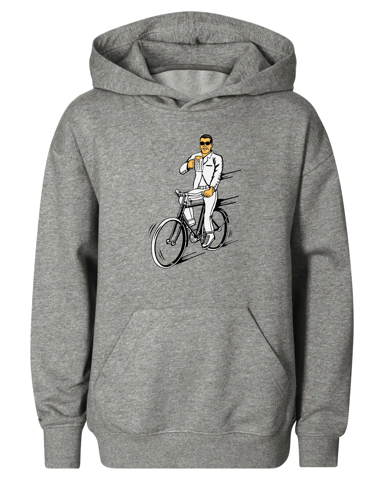 Gentleman na kole s pivem