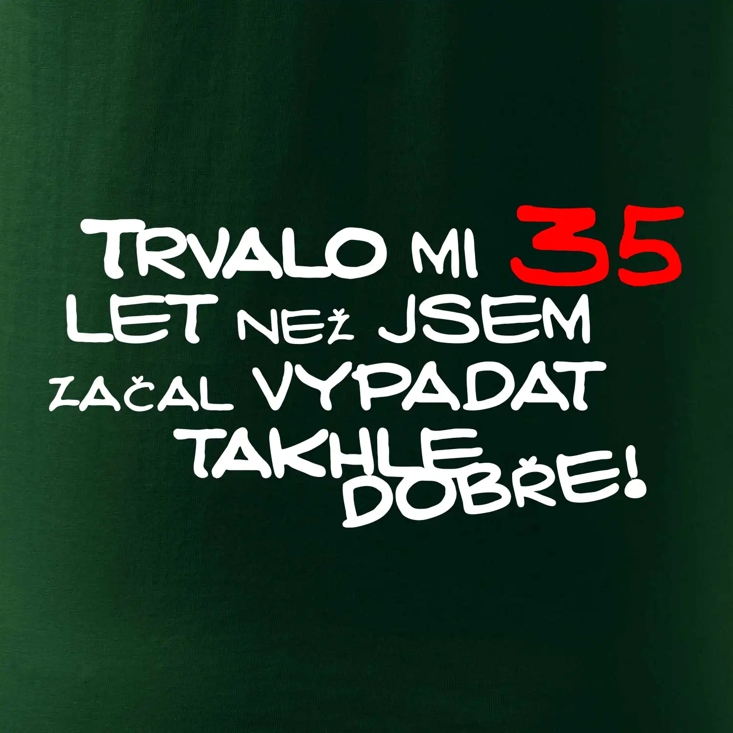 Trvalo mi 35 let než jsem začal vypadat takhle dobře