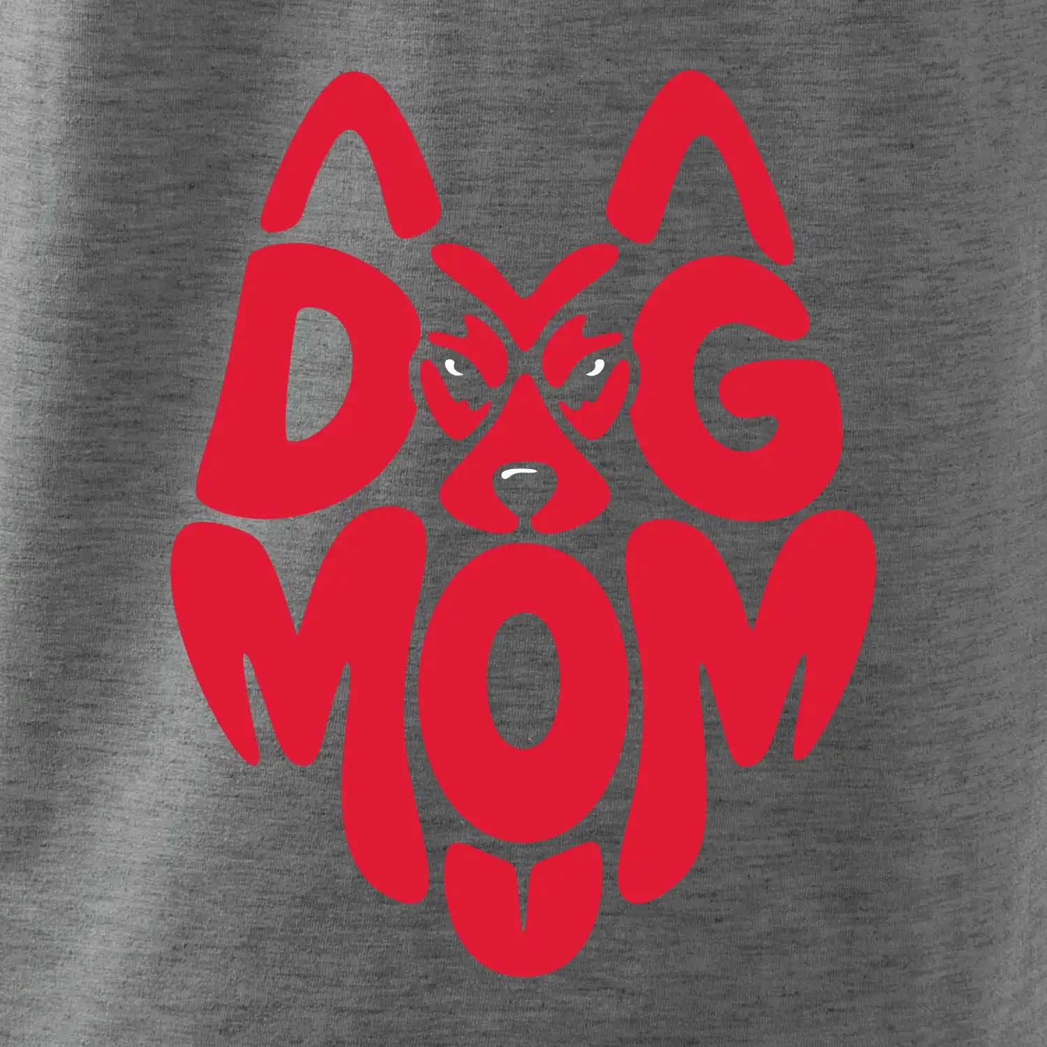 Dog mom nápis v hlavě