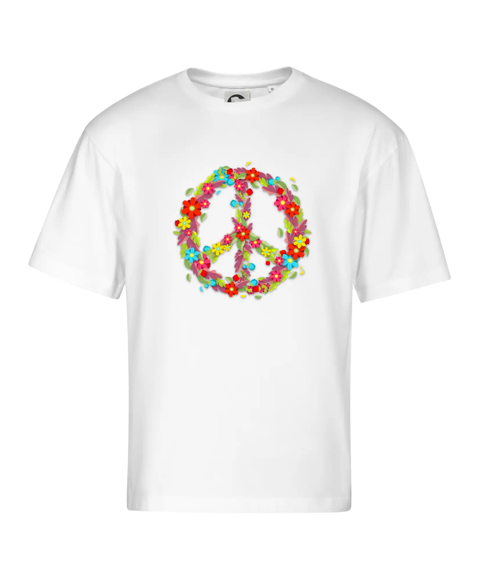 Peace symbol červené květiny