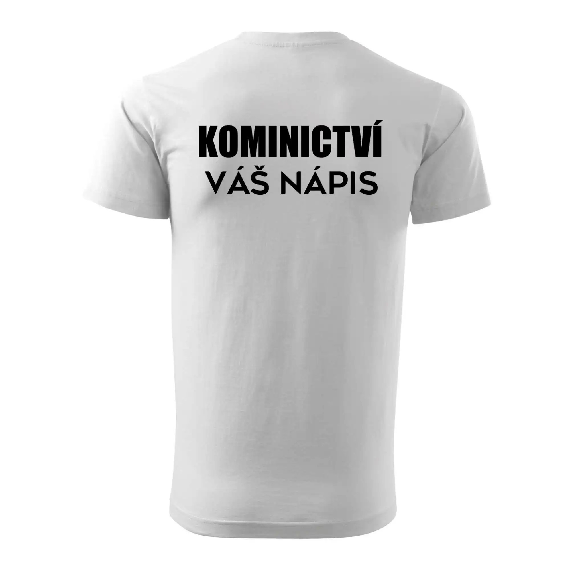 Kominík logo + nápis na zádech