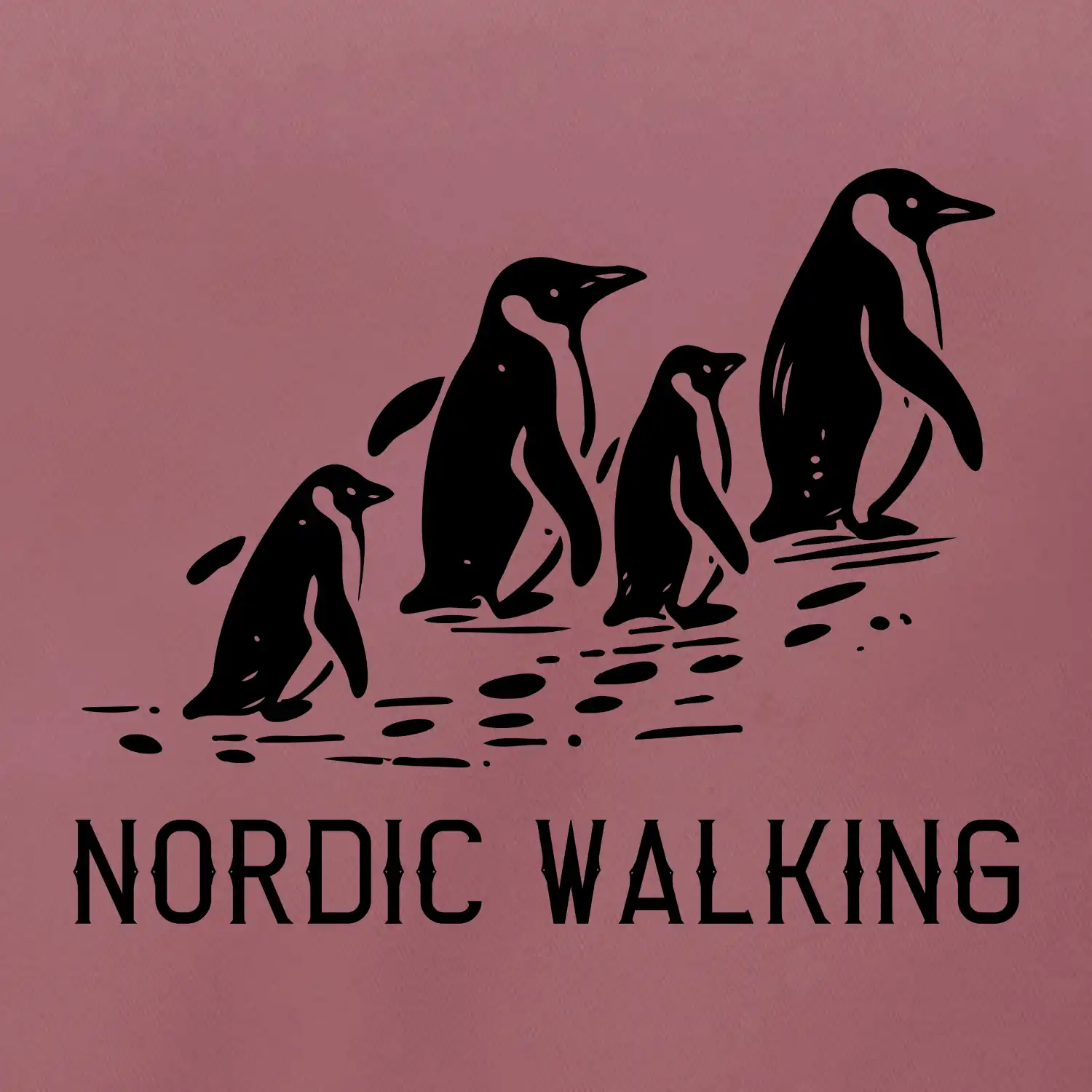 Nordic walking tučňáci - vintage