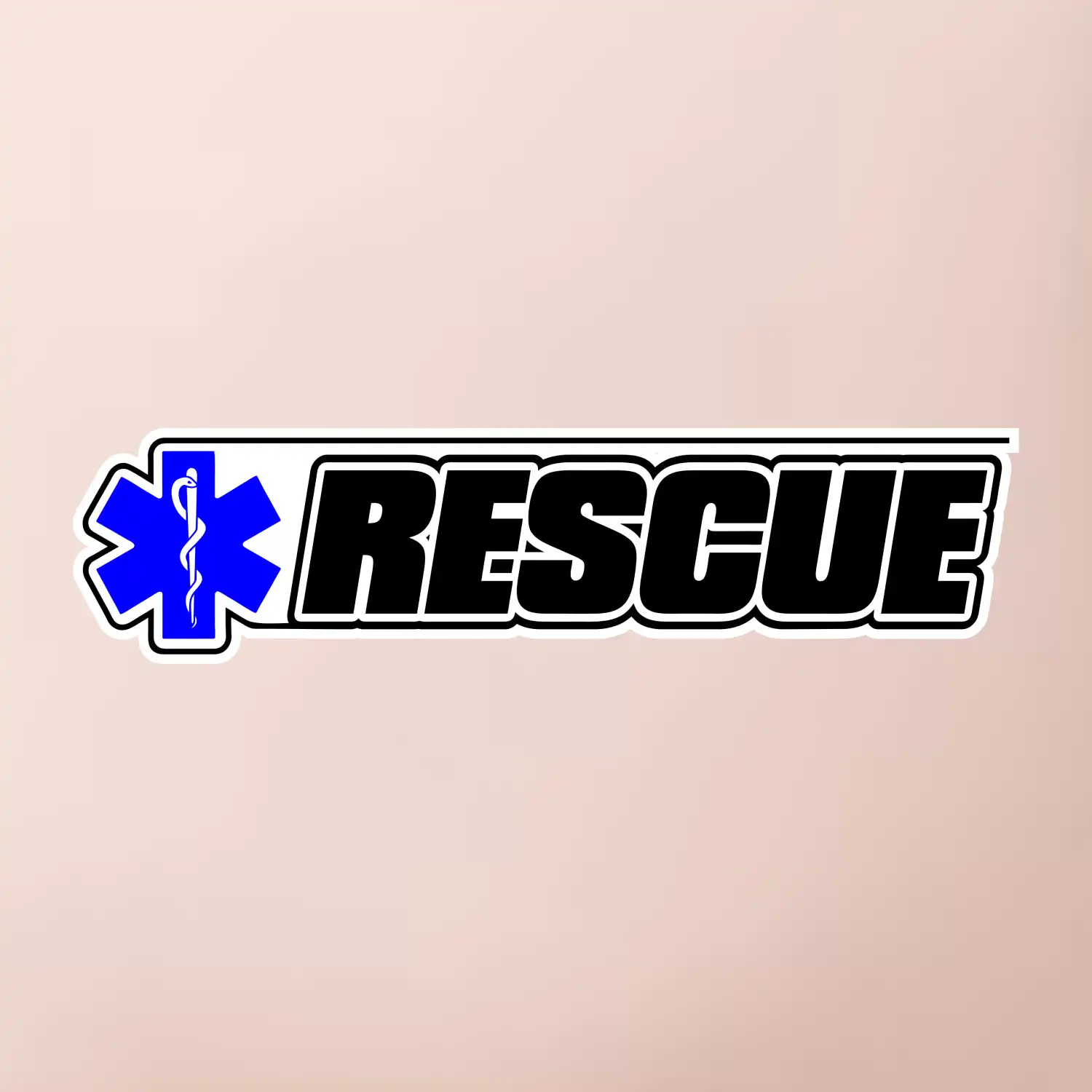 Záchranář rescue kříž modrý