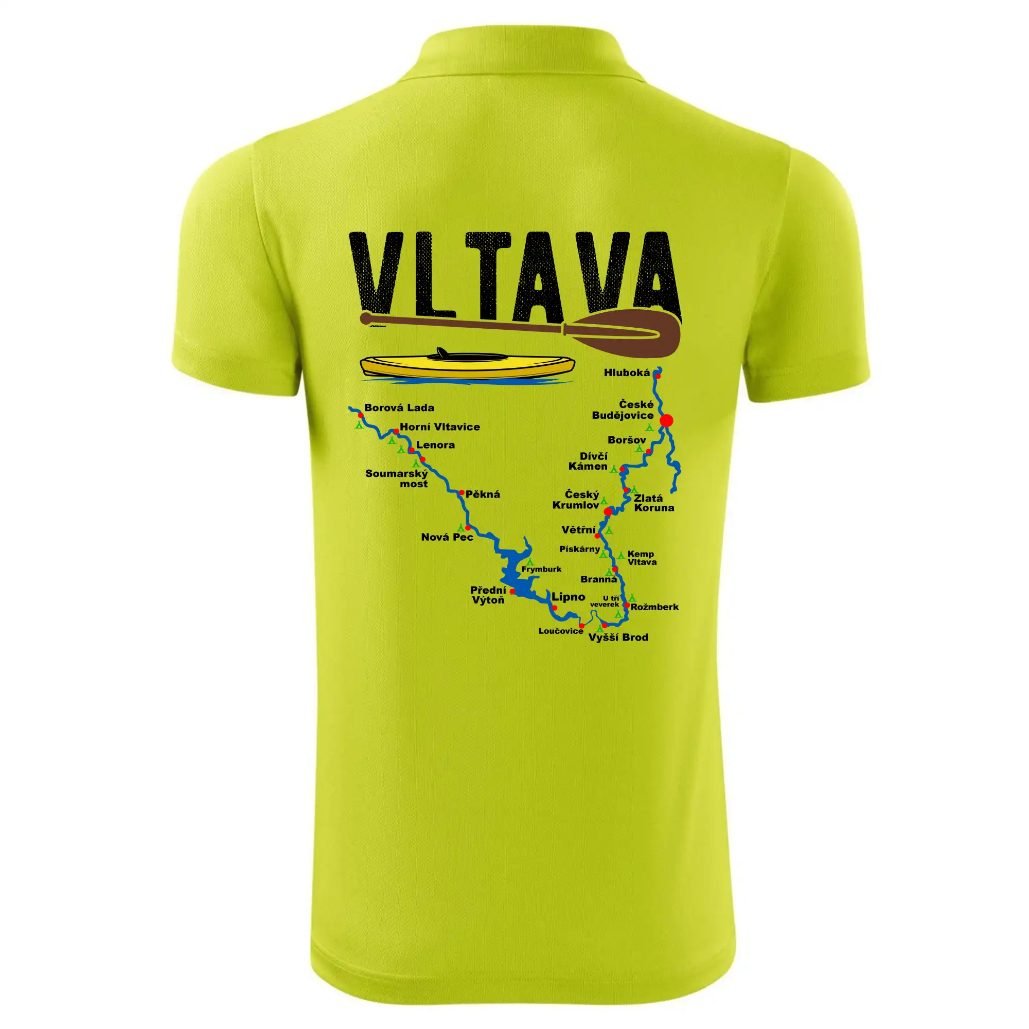 Mapa řeky Vltavy