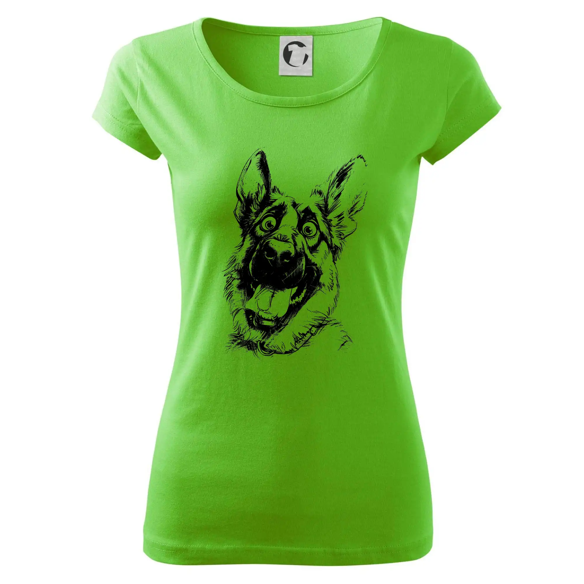 Černobílá karikatura Německý ovčák