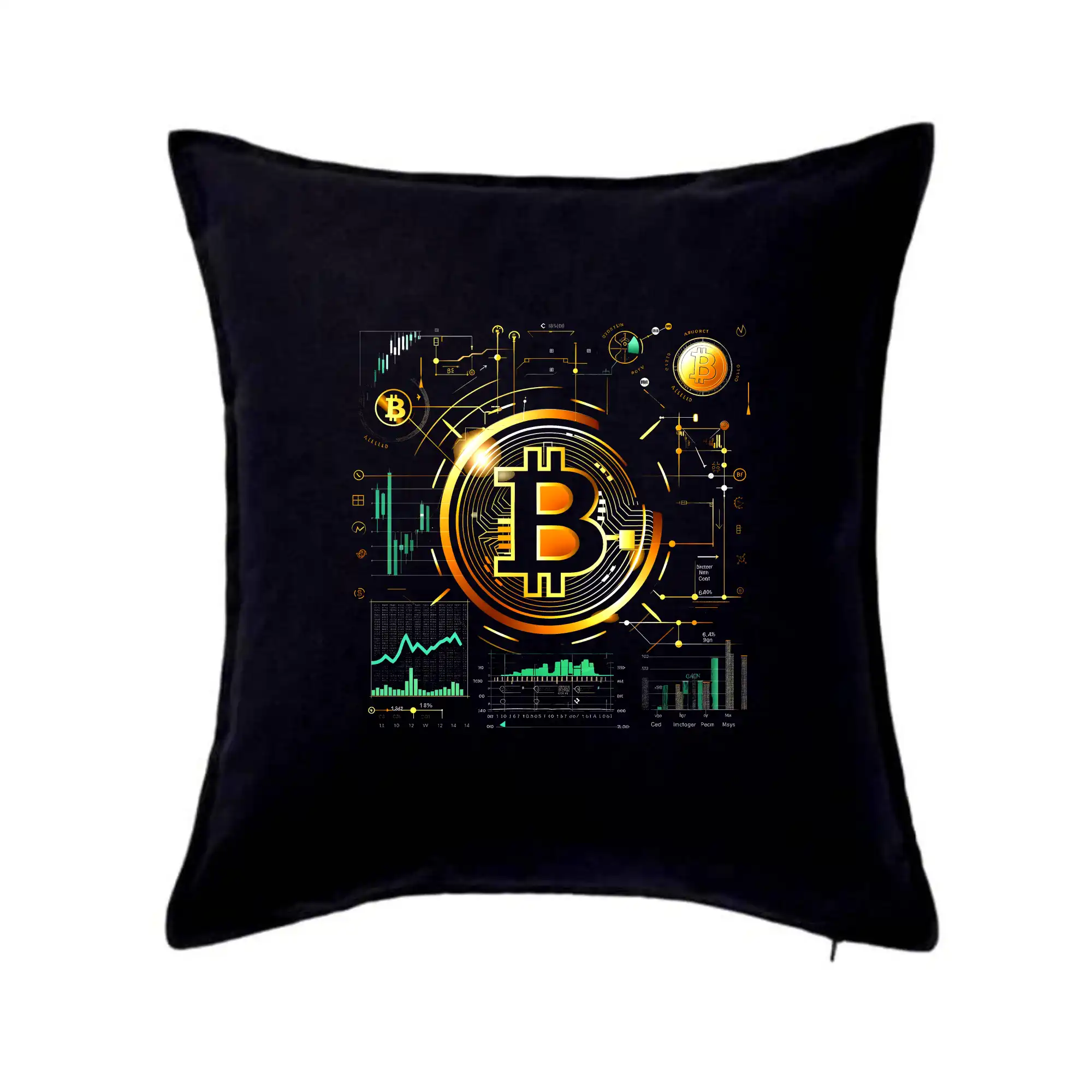 Bitcoin logo s grafy