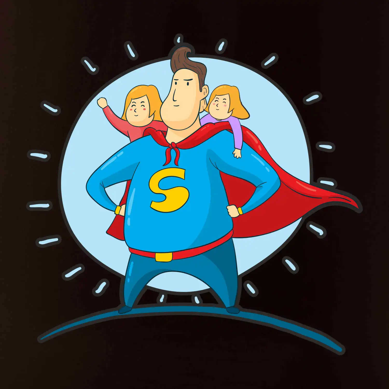 Táta superman - holka a holka