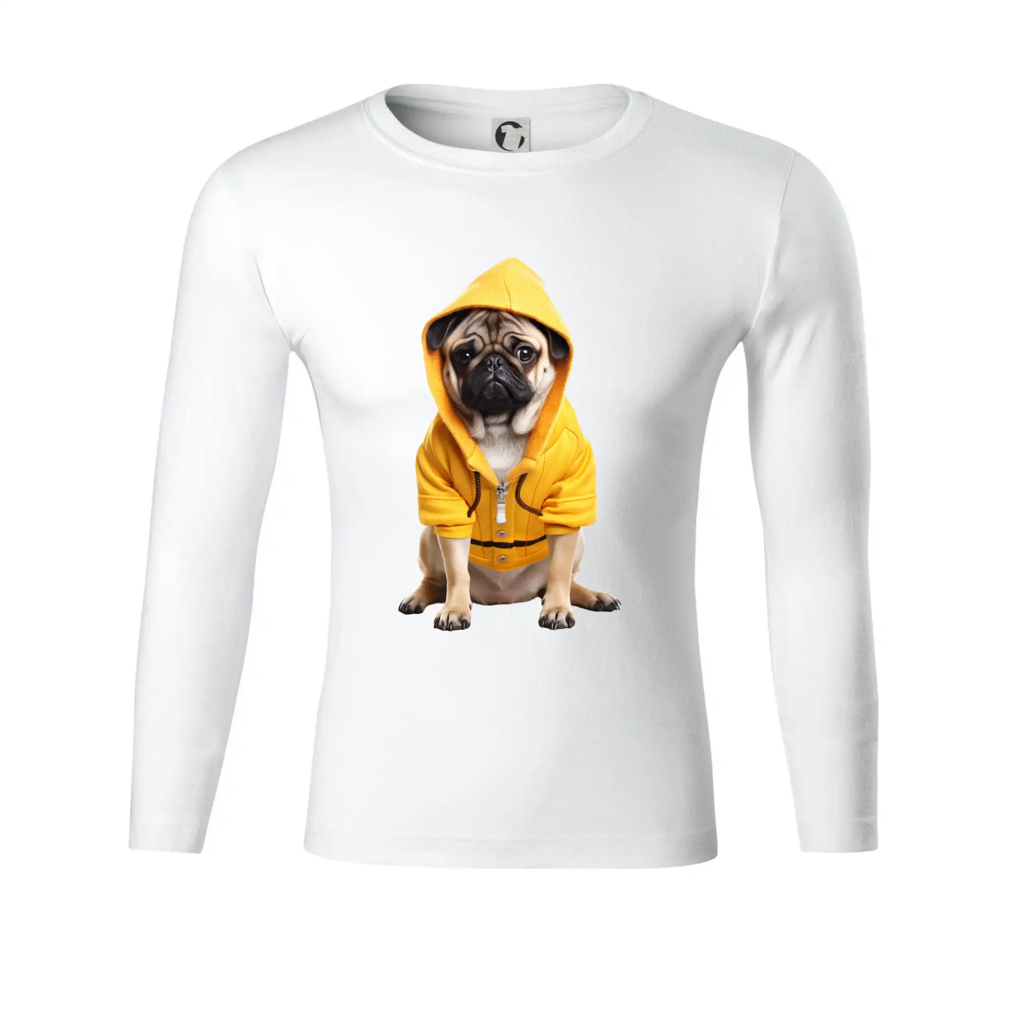 Mops v mikině